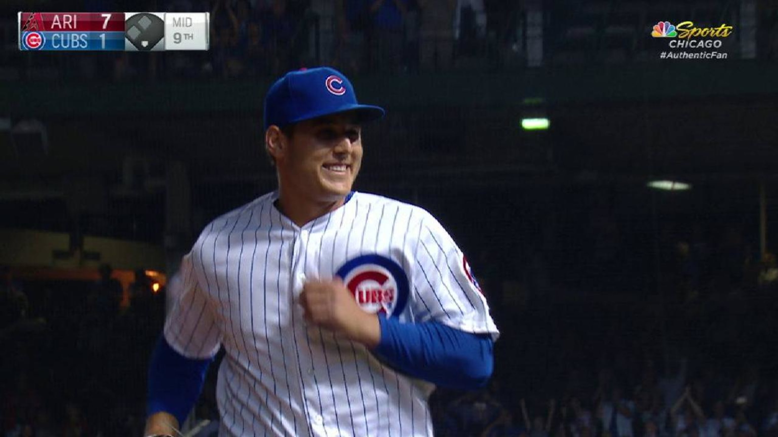 Anthony Rizzo threw two pitches to record an out in his MLB pitching debut