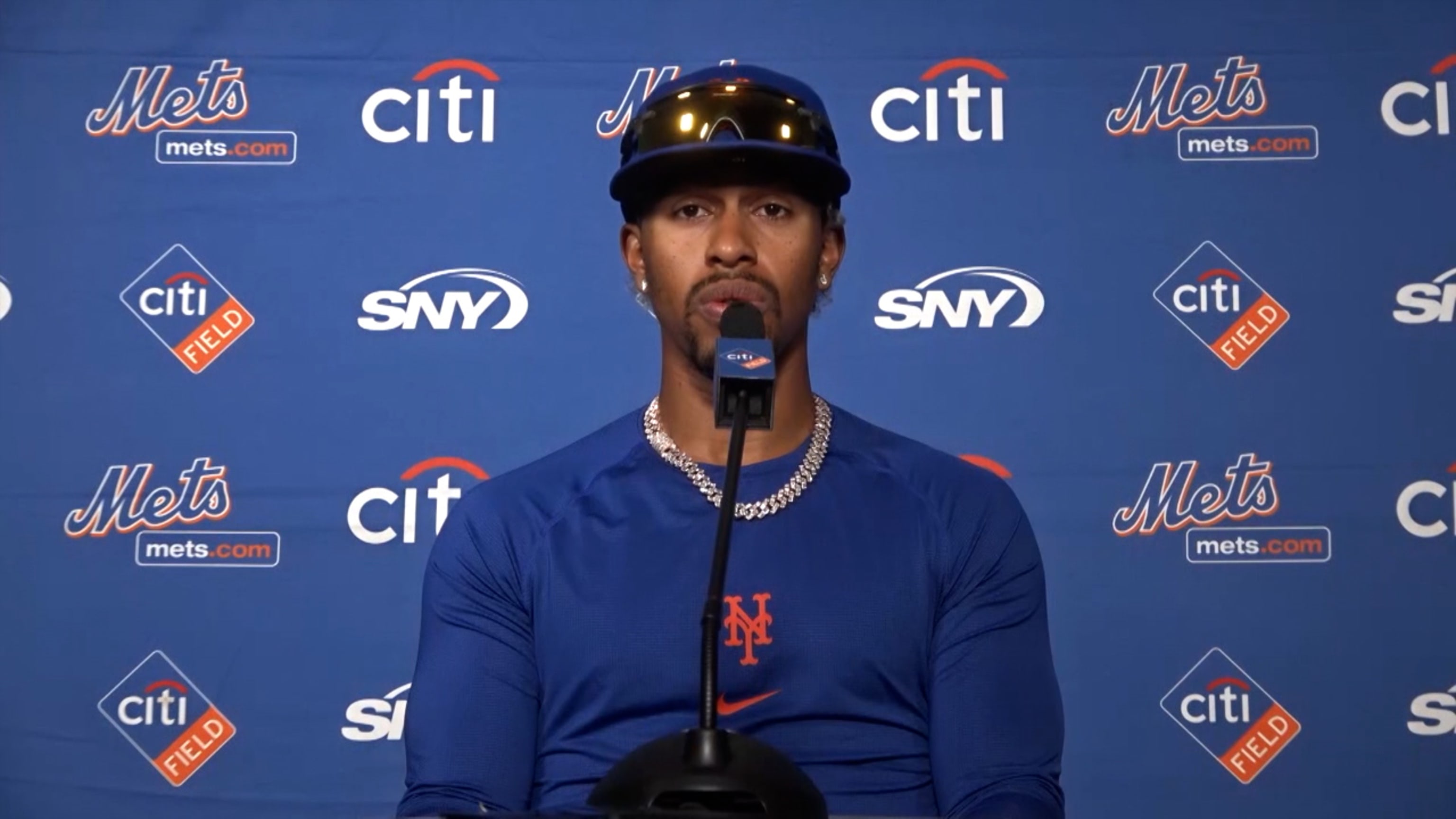 New York, United States. 15th Apr, 2022. New York Mets players all wear  number 42 in honor of Jackie Robinson Day before their game against the  Arizona Diamondbacks on opening day at
