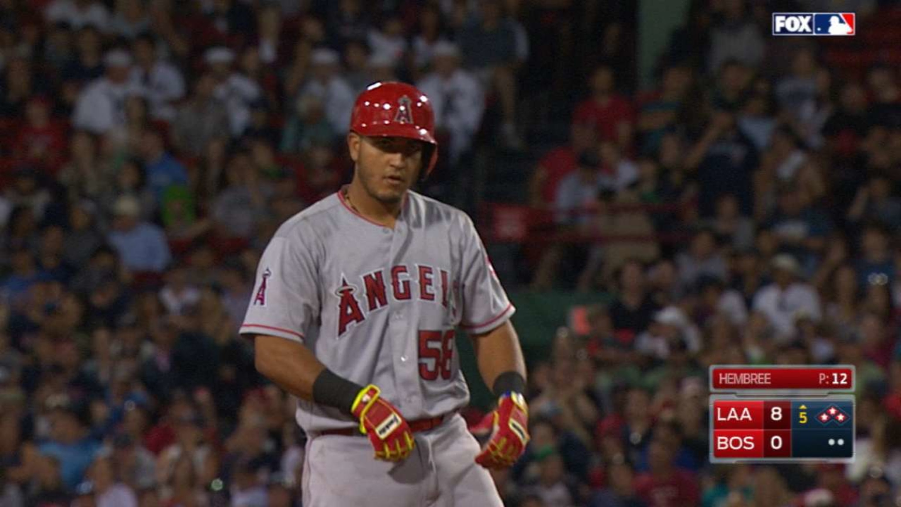 C.J. Cron, Angels annihilate Red Sox 21-2