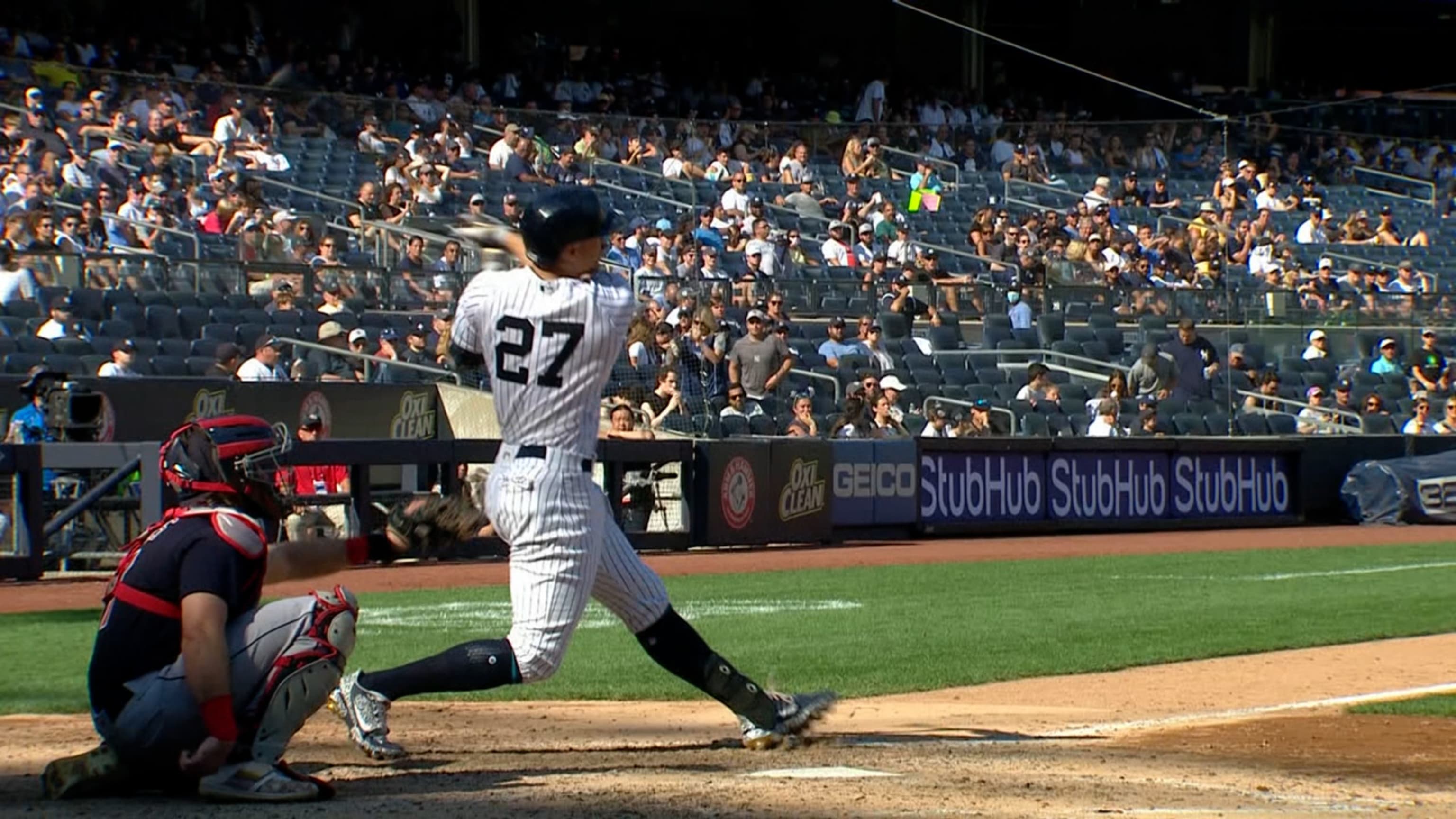 Indians score seven runs after error by Yankees' Gary Sánchez - The Boston  Globe