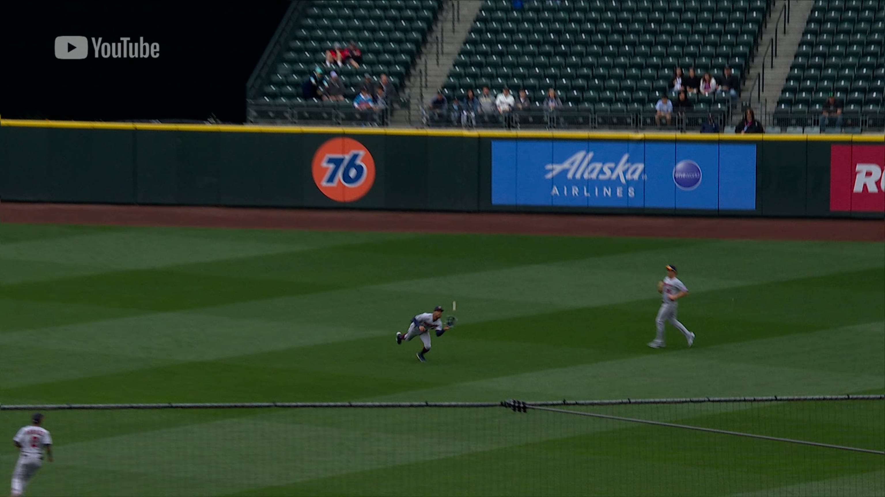 Download Byron Buxton Catching Baseball On Field Wallpaper