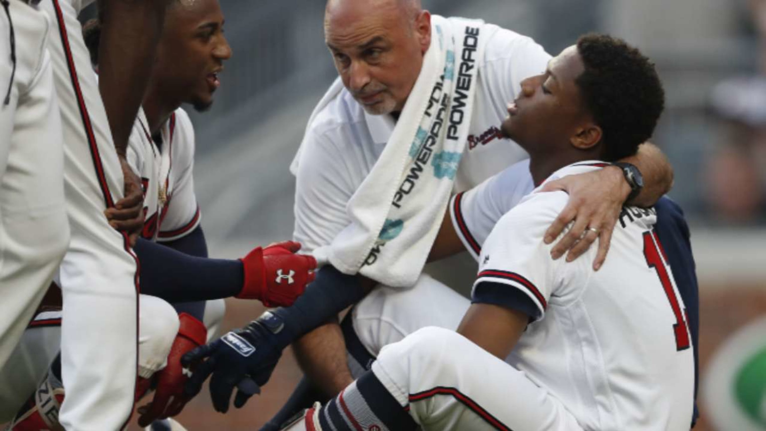 Ronald Acuña Jr. responds to hit by pitch with social media posts