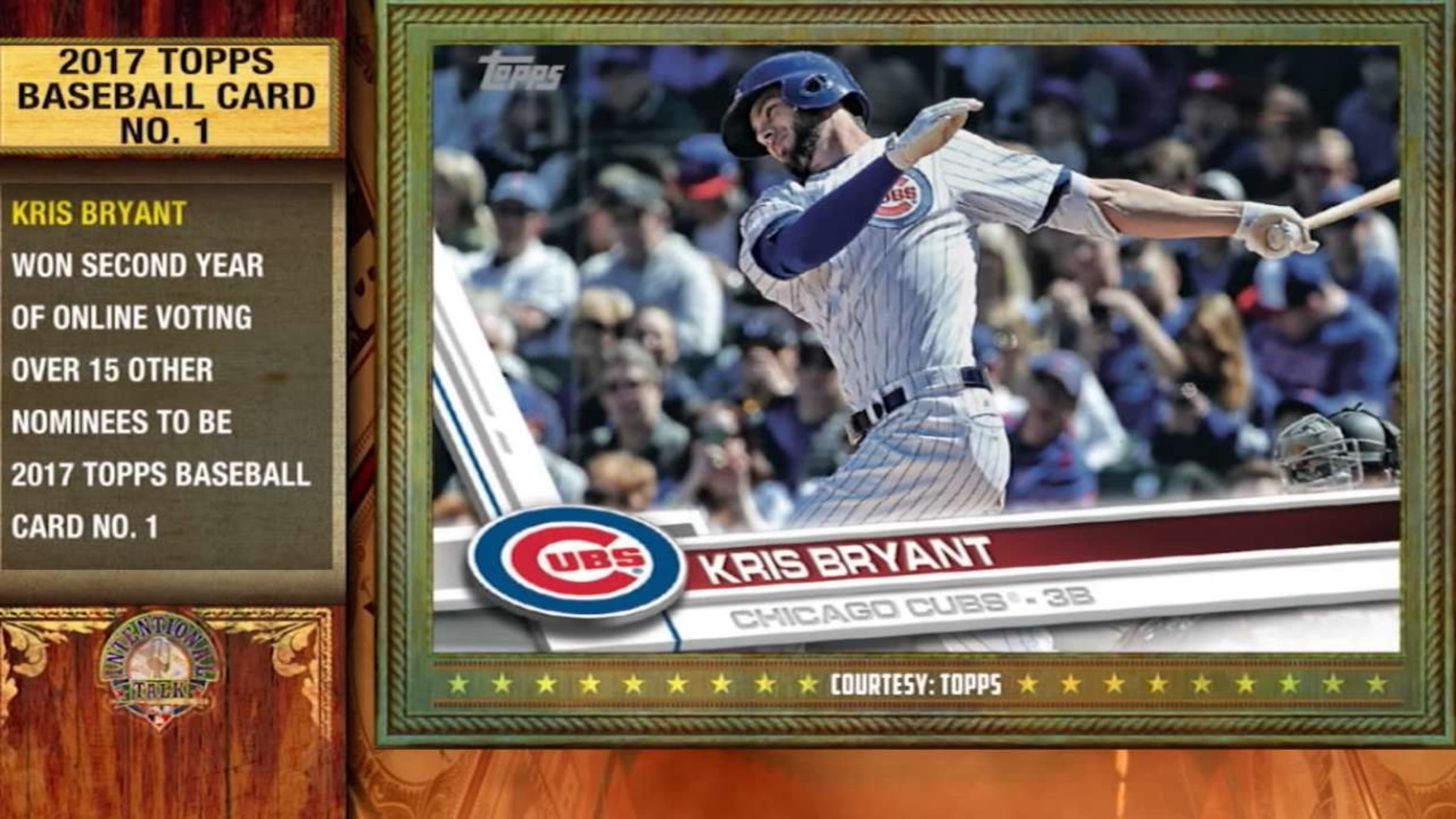 1of1 toppsarchivessignature2022クリスブライアント Fans voted Kris Bryant the 2017 No. 1 Topps Baseball Series