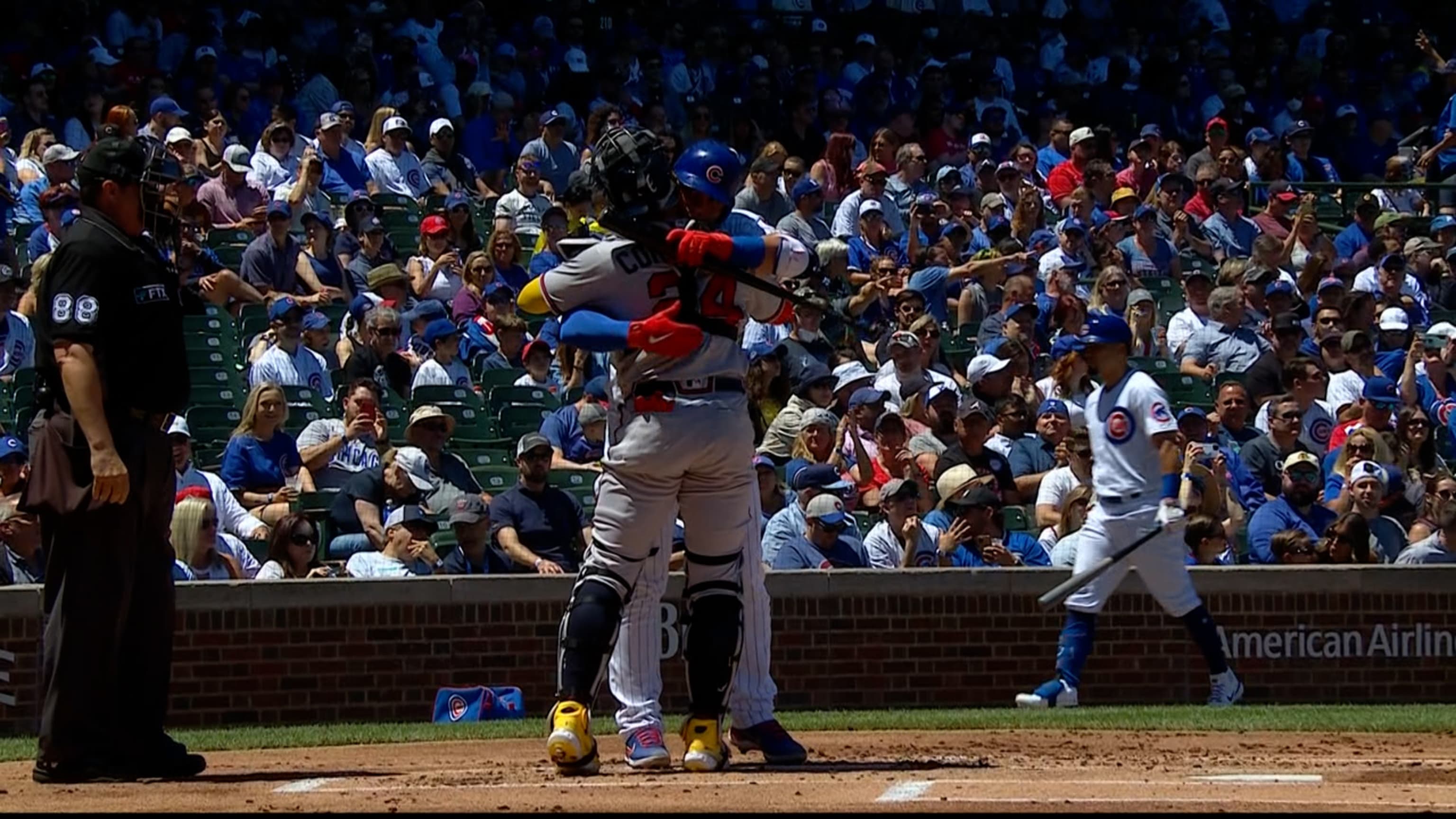 Some brotherly love between Wilson & William Contreras 💙❤️ (via @mlb)