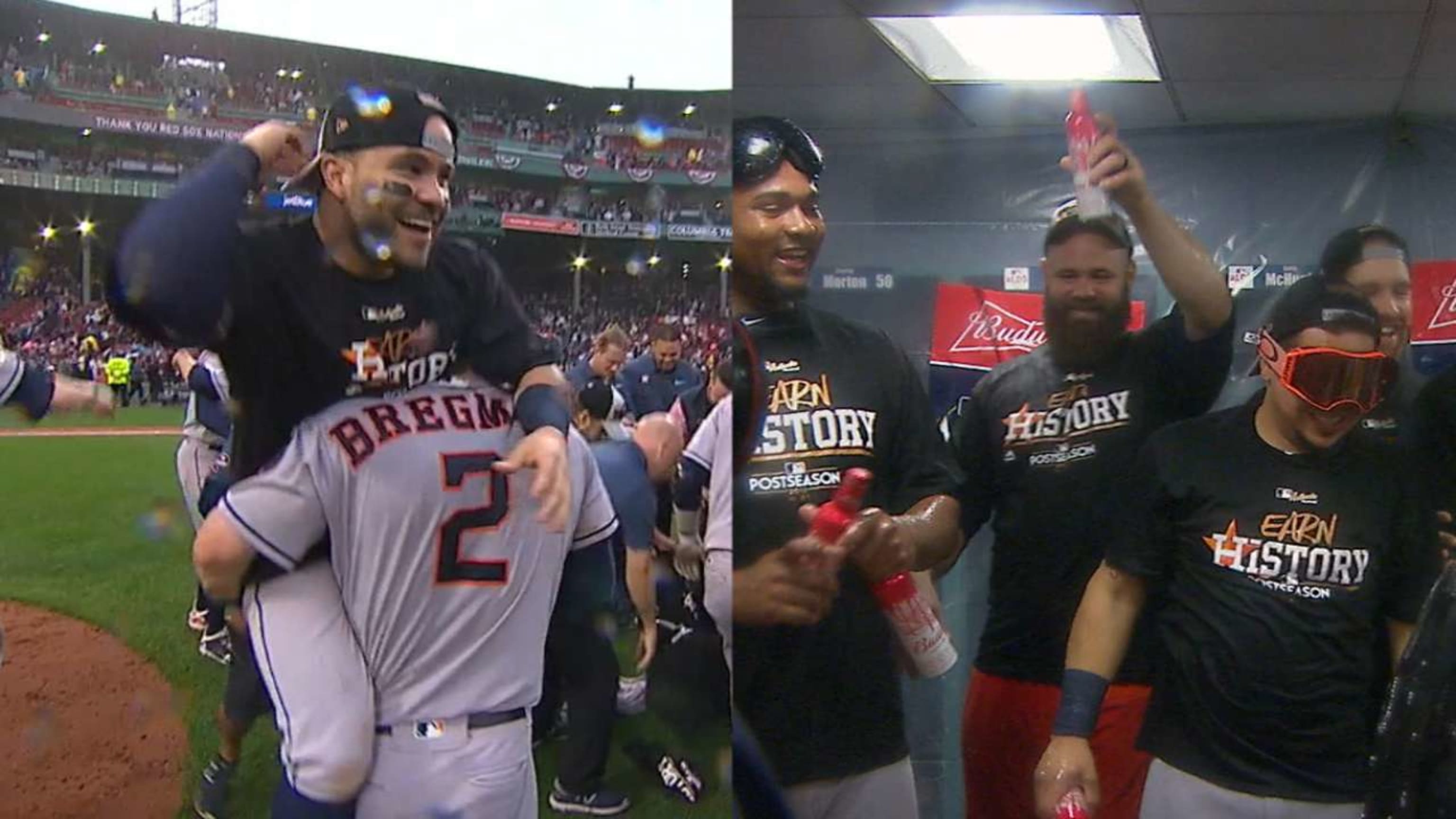 The Astros had a 'muted' playoff clinching celebration. Bigger goals