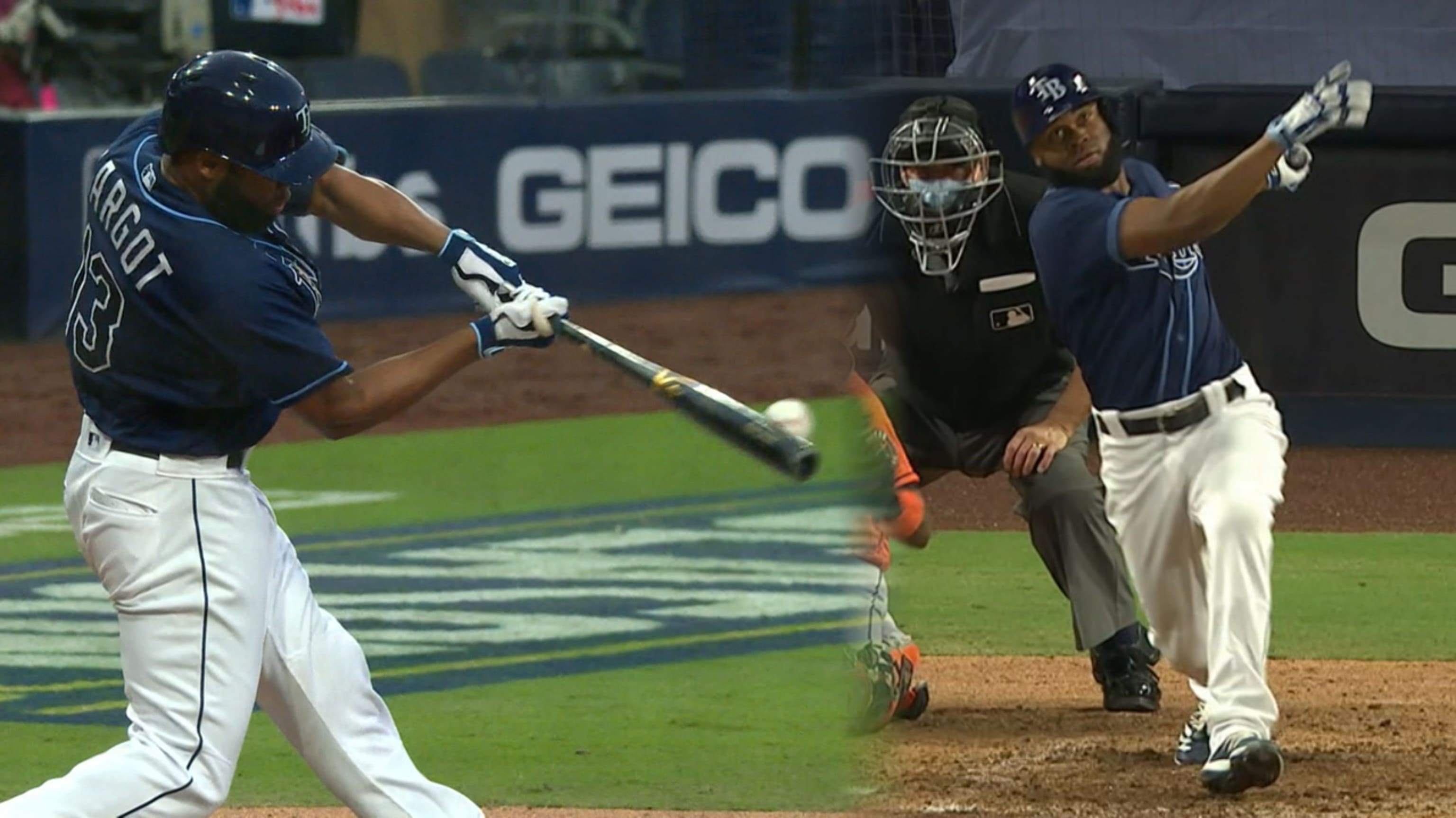 Margot da dos HR en el juego