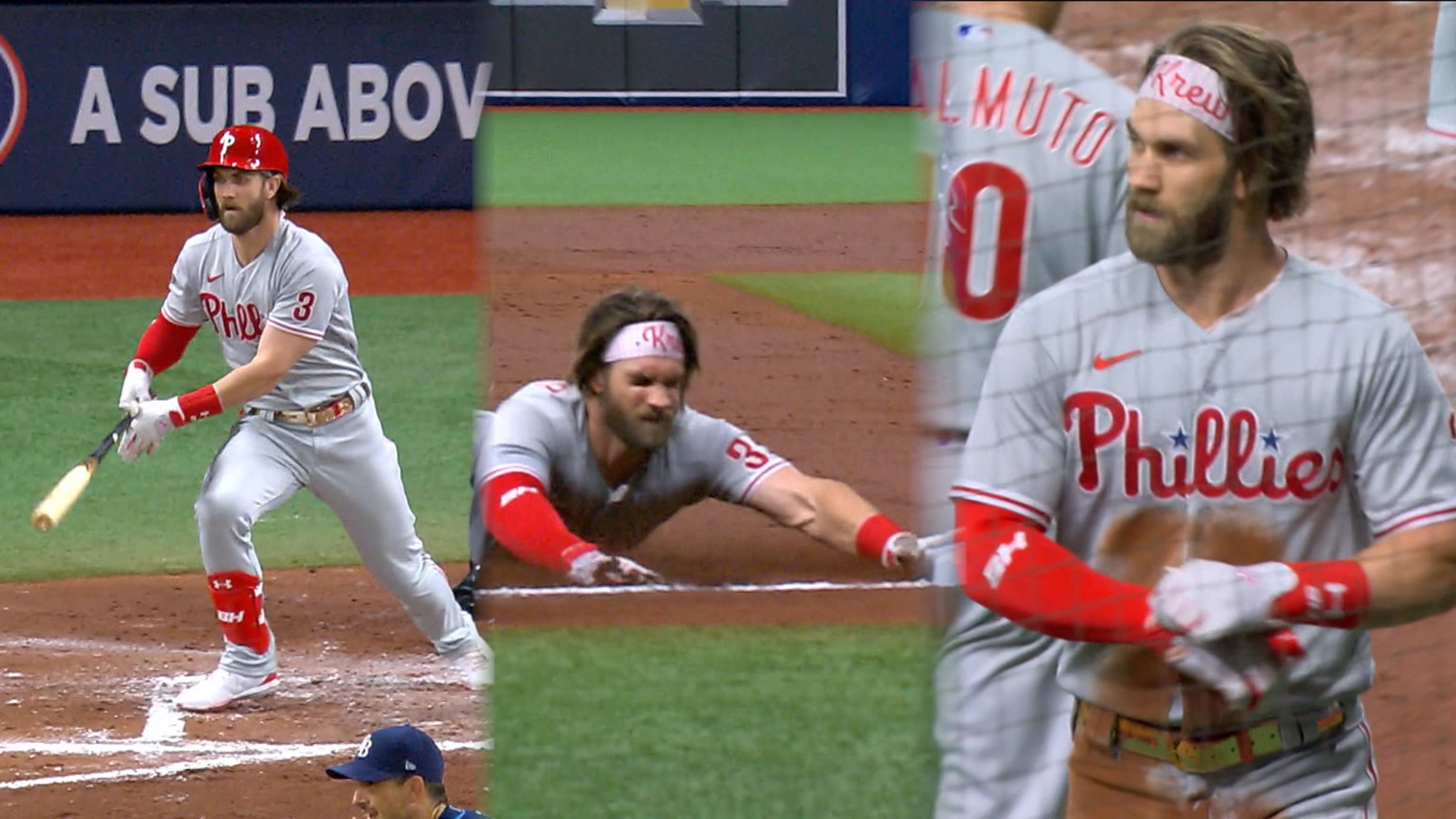 Bryce Harper Rounds The Bases On Triple And Error