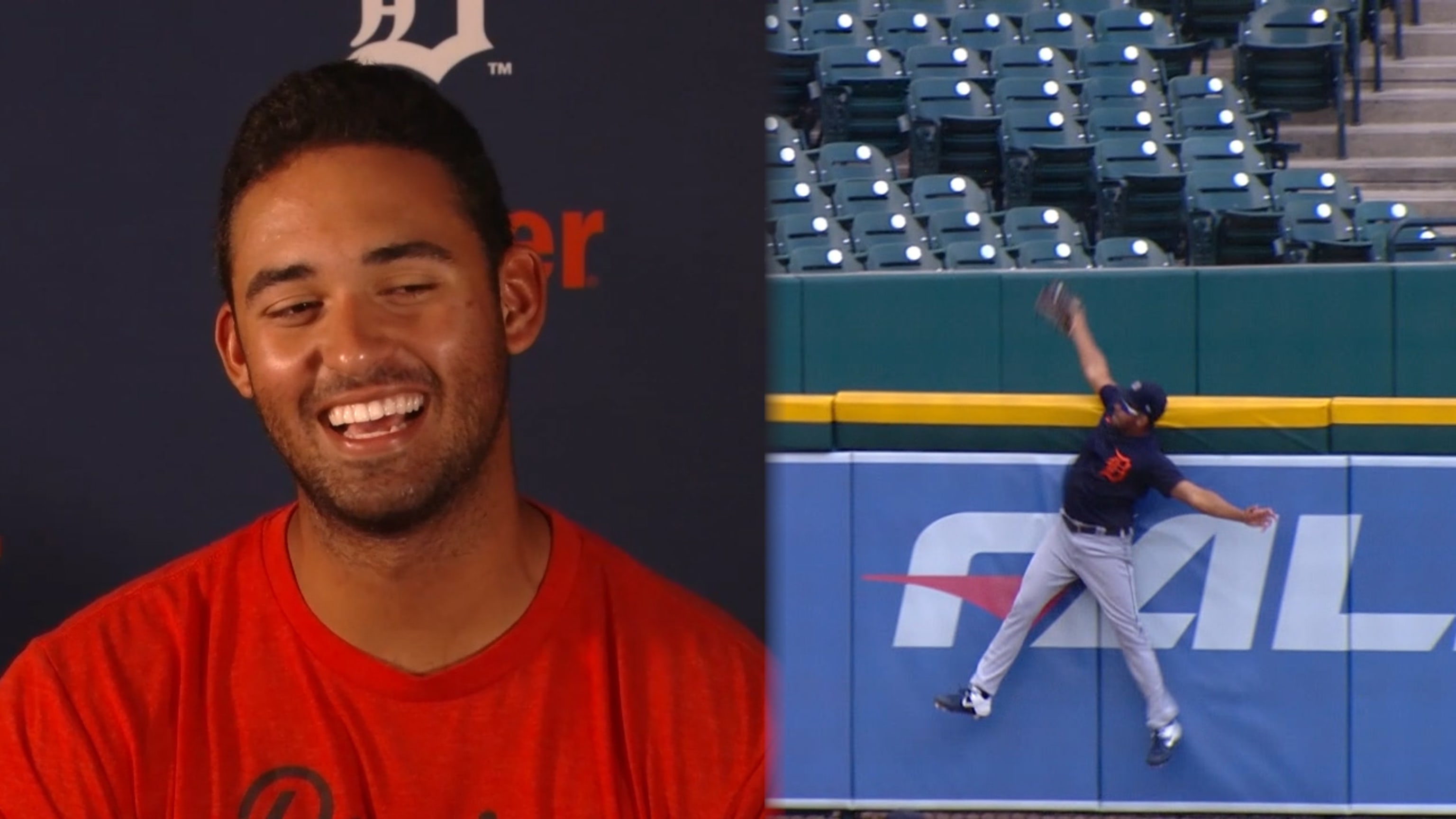 Watch Tigers' Riley Greene make a ridiculous catch to rob home run