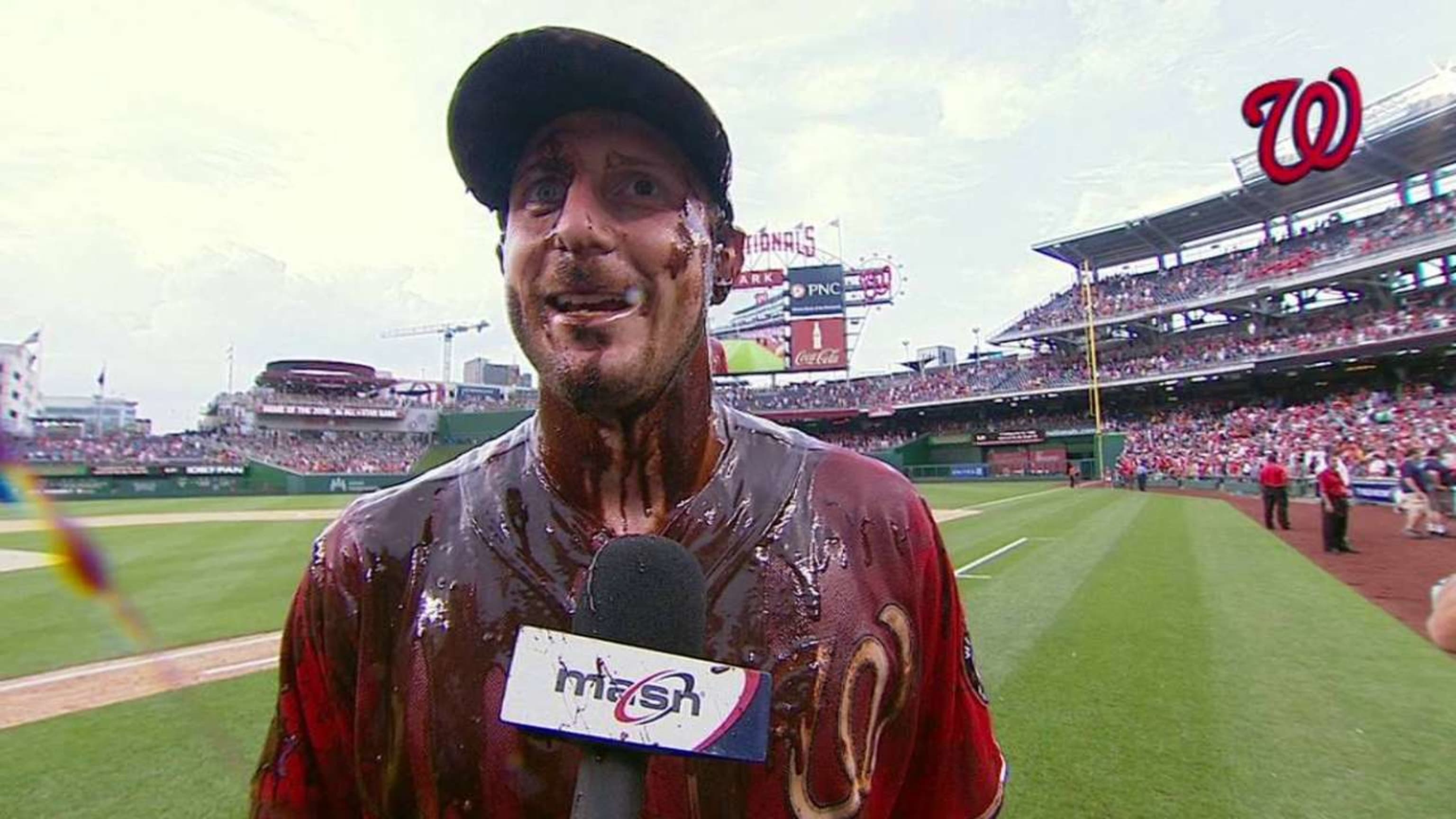 max scherzer chewing tobacco Max Scherzer and the Nationals are officially retiring their chocolate  syrup celebration