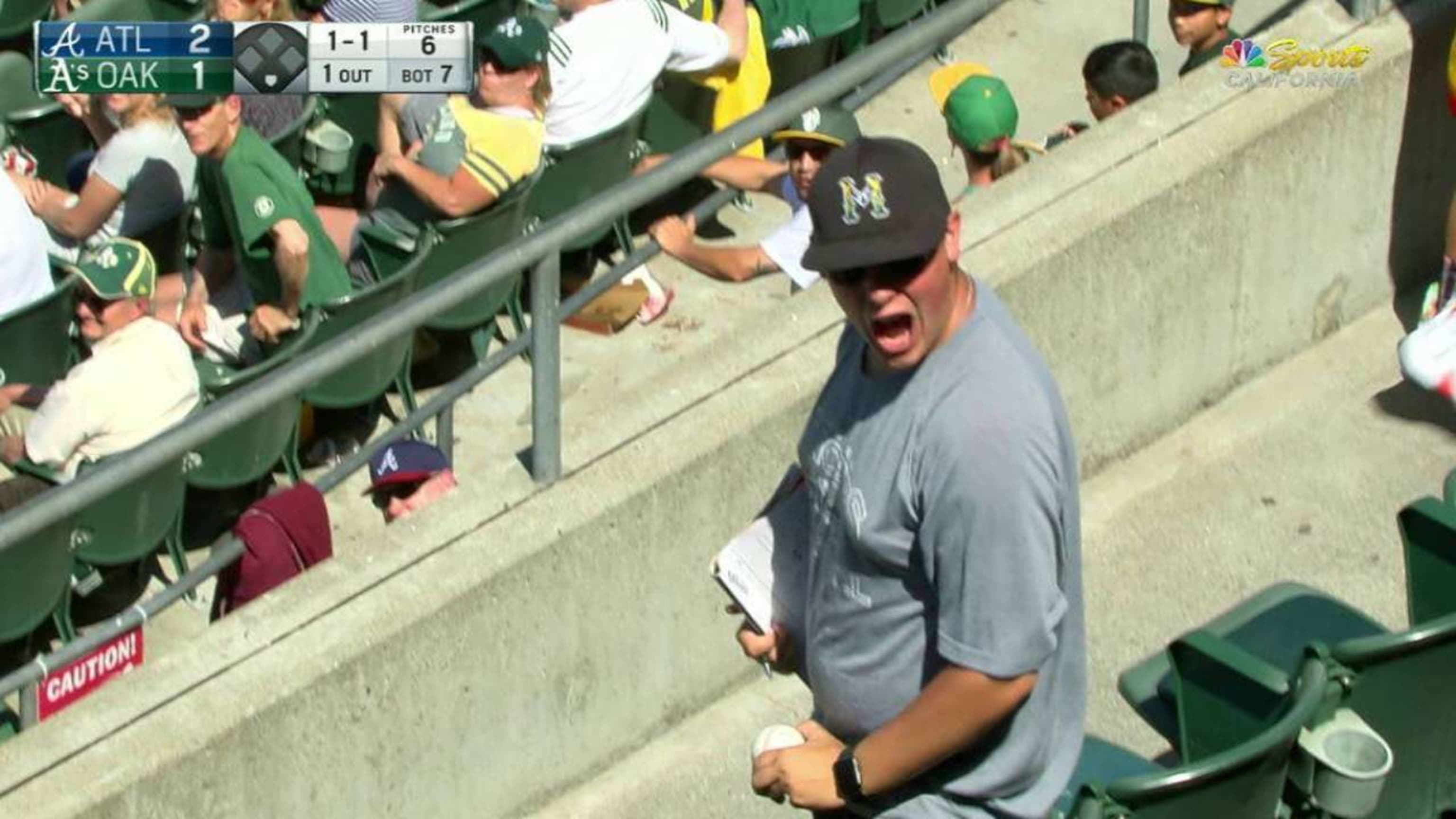 Oakland A's fans keep making totally insane catches at MLB games