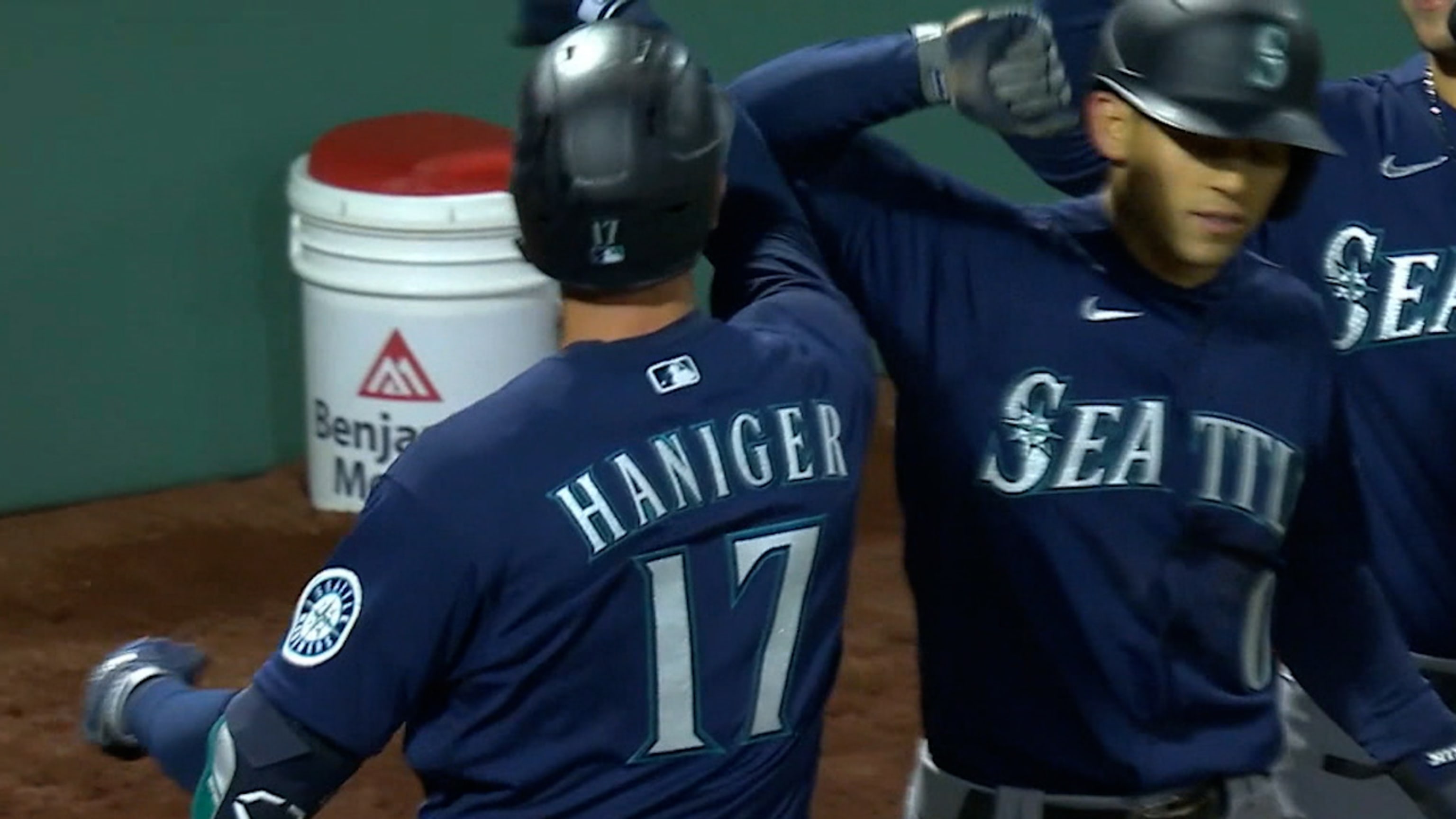 Youth Mitch Haniger Navy Seattle Mariners Player Logo Jersey