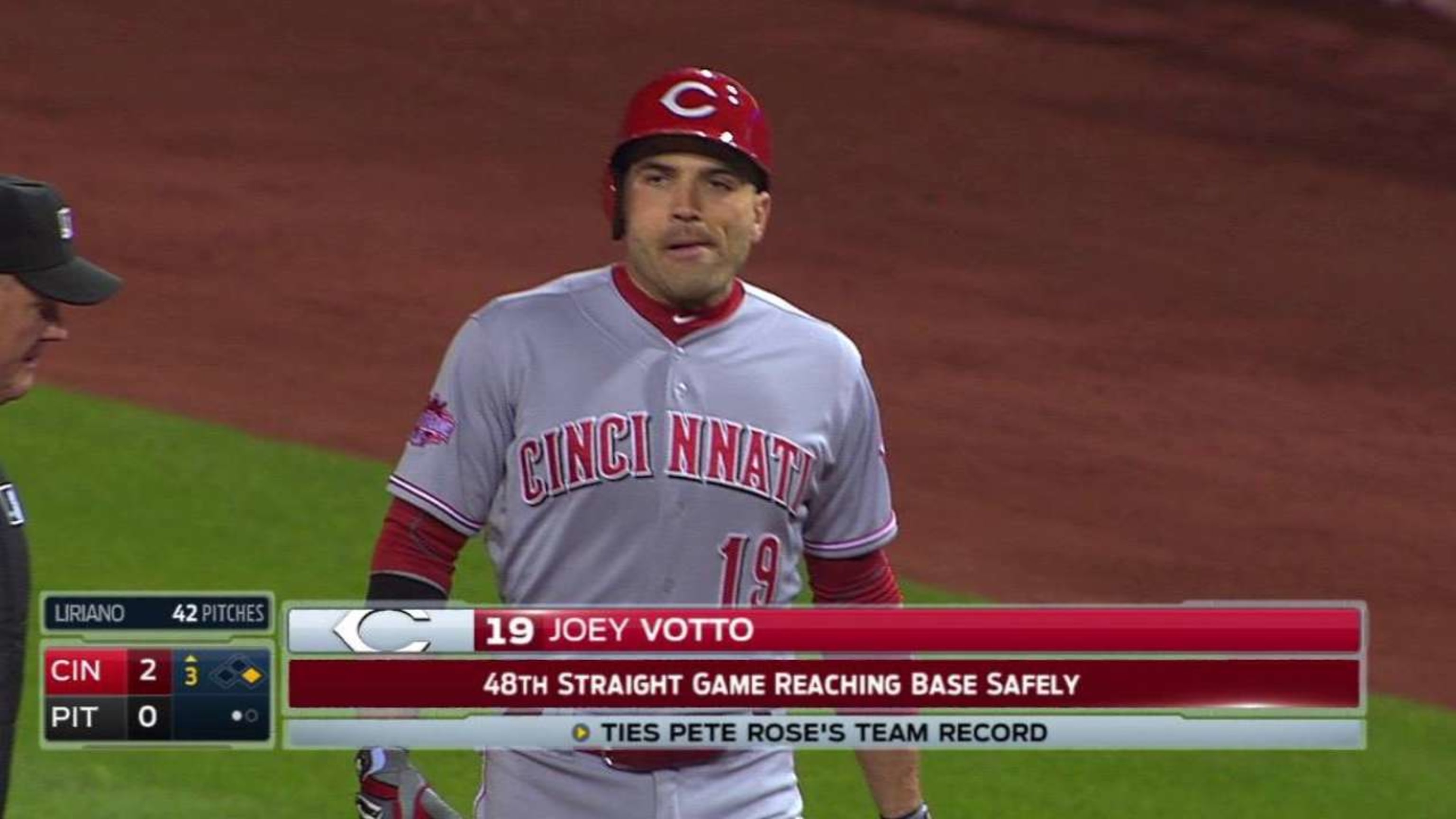 Votto empata récord de Rose con los Rojos