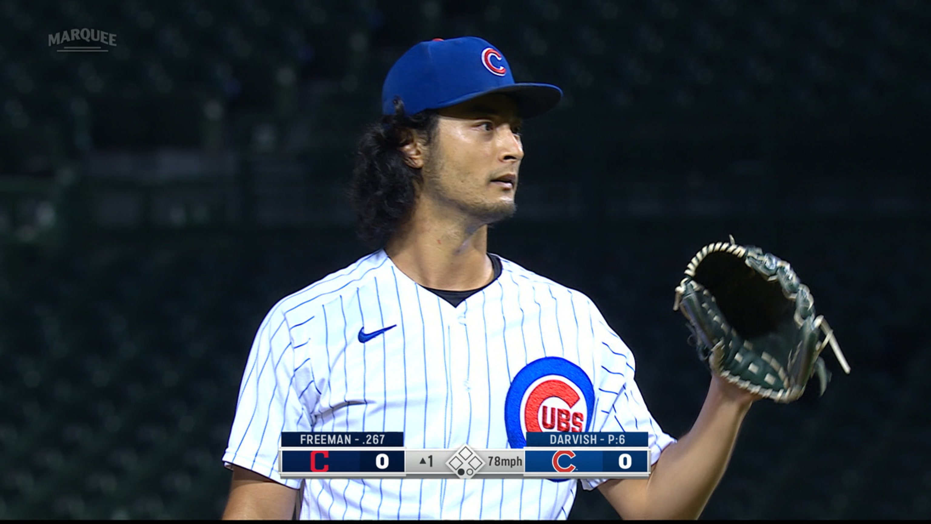Yu Darvish poncha a 7 vs. Indios