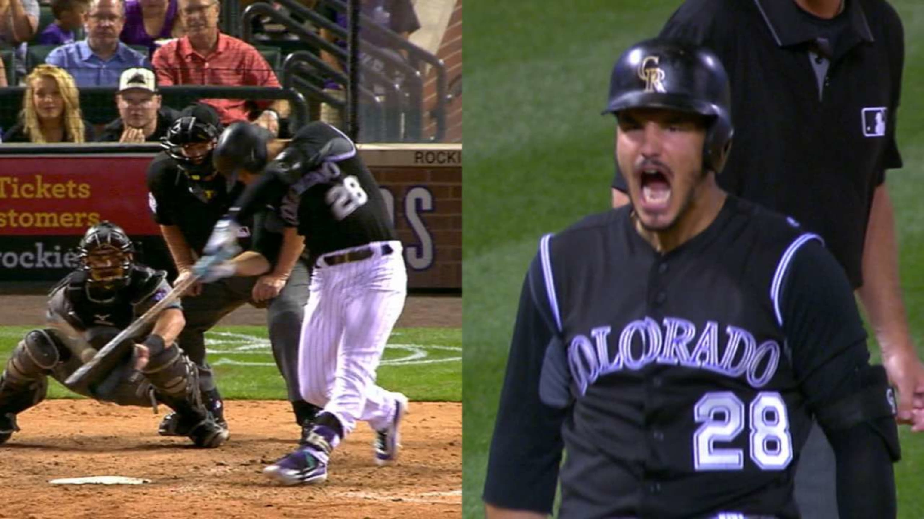 Nolan Arenado using unusual technique at plate