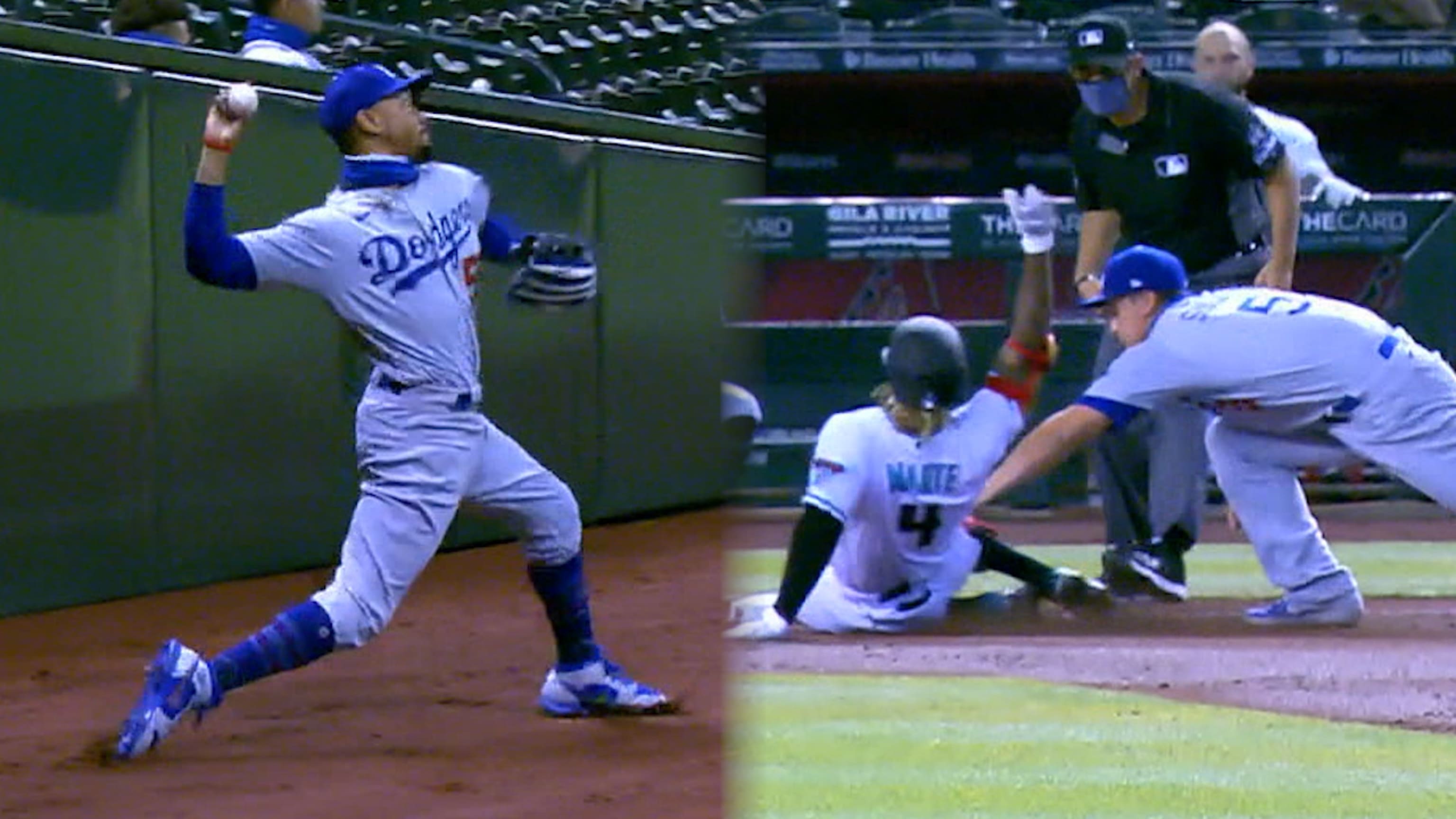 Mookie Betts hace tiro increíble