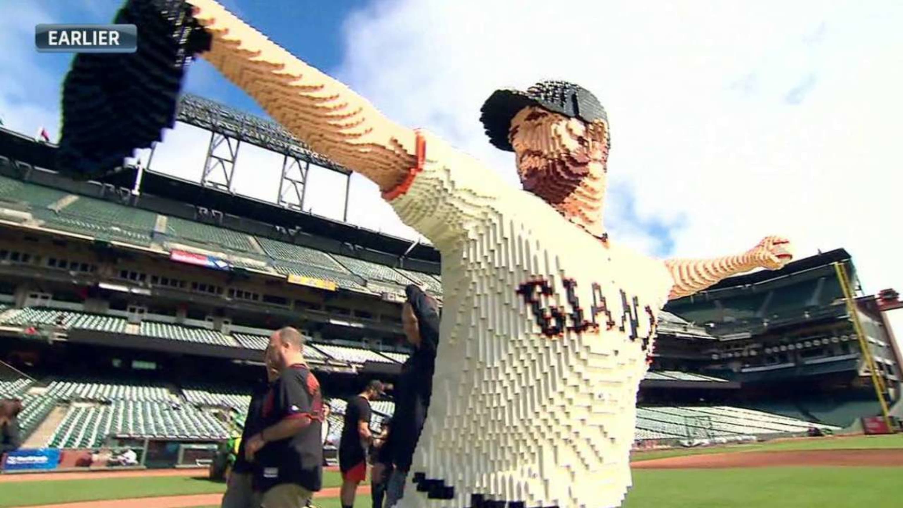 The Giants celebrated LEGO Day with a life-sized LEGO Madison Bumgarner  statue