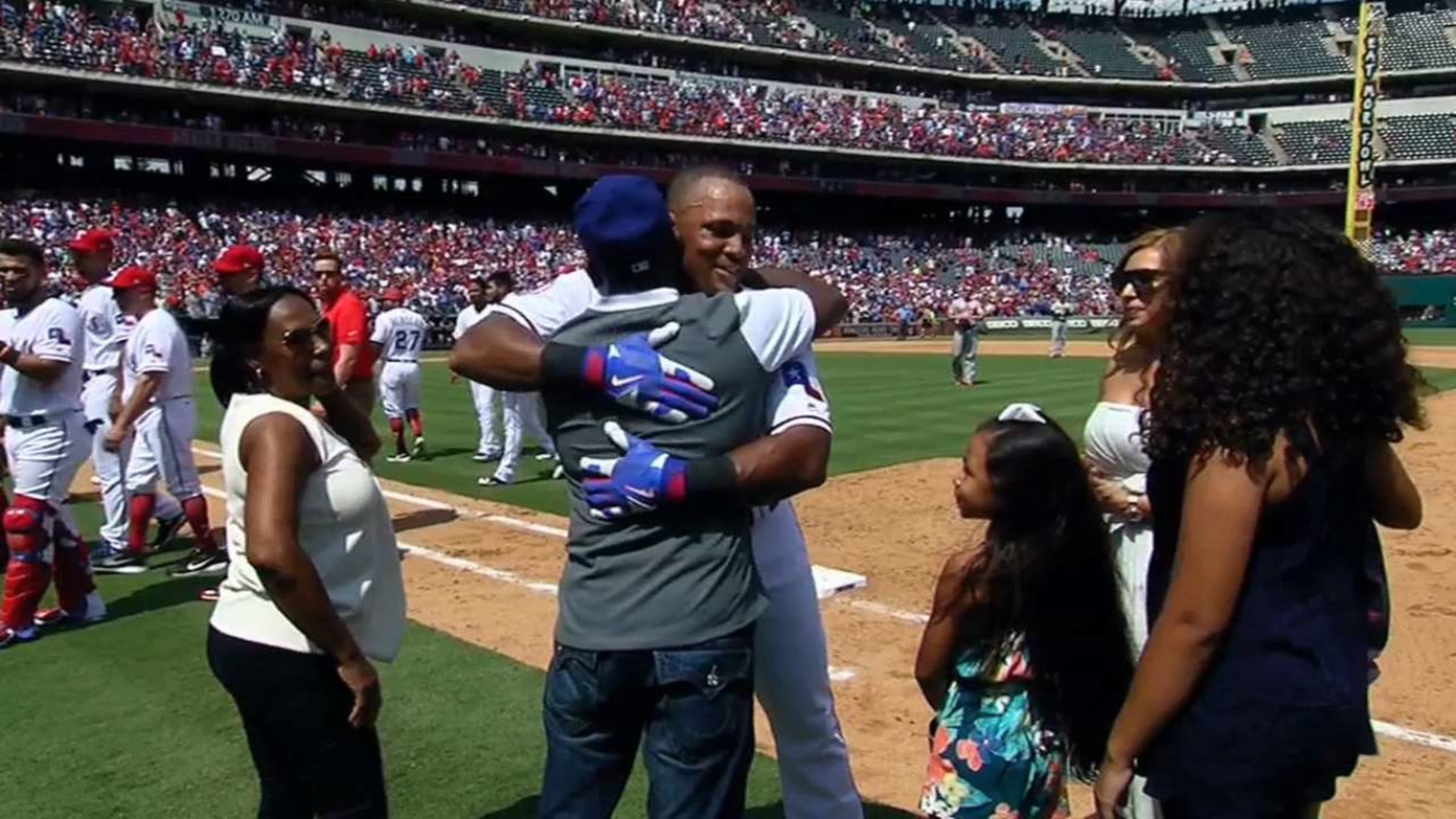 Texas third baseman Adrian Beltre collects his 3000th hit when he doubles  in the fourth inning in the Rangers' 10-6 loss to the Orioles at Globe Life  Park in Arlington. The twenty-year