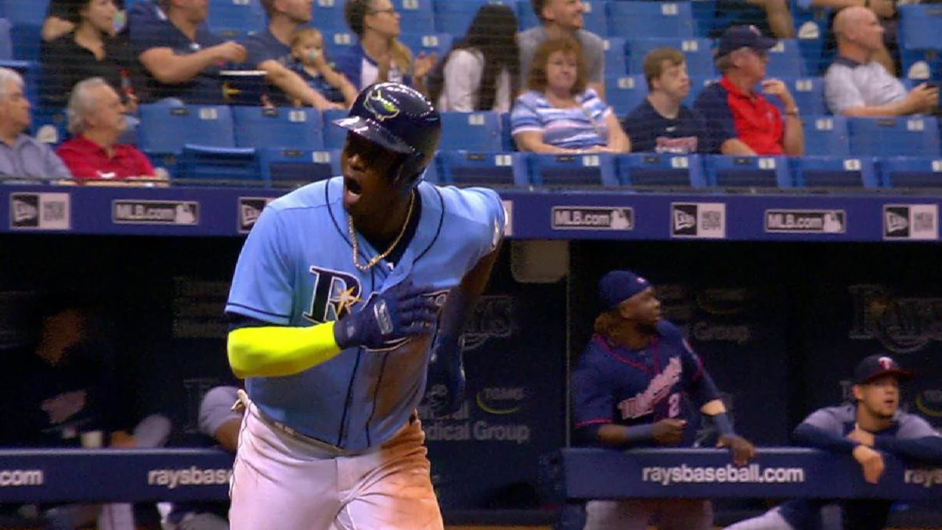 Tampa Bay Rays Carlos Gomez celebrates walk-off home run in style