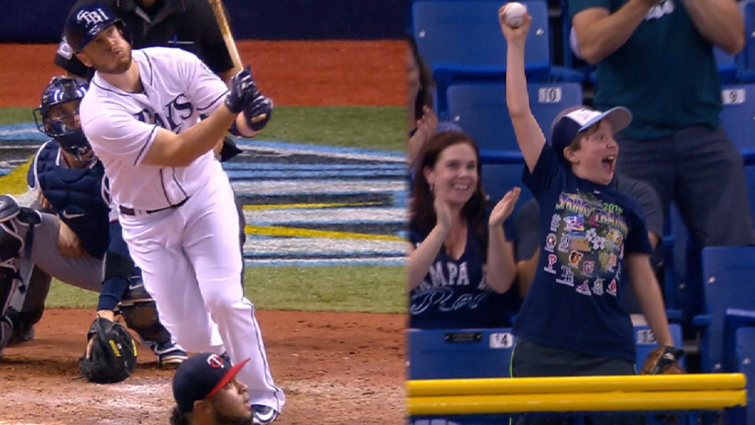 A young Rays fan caught a C.J. Cron homer and it was absolutely the  greatest moment of his life