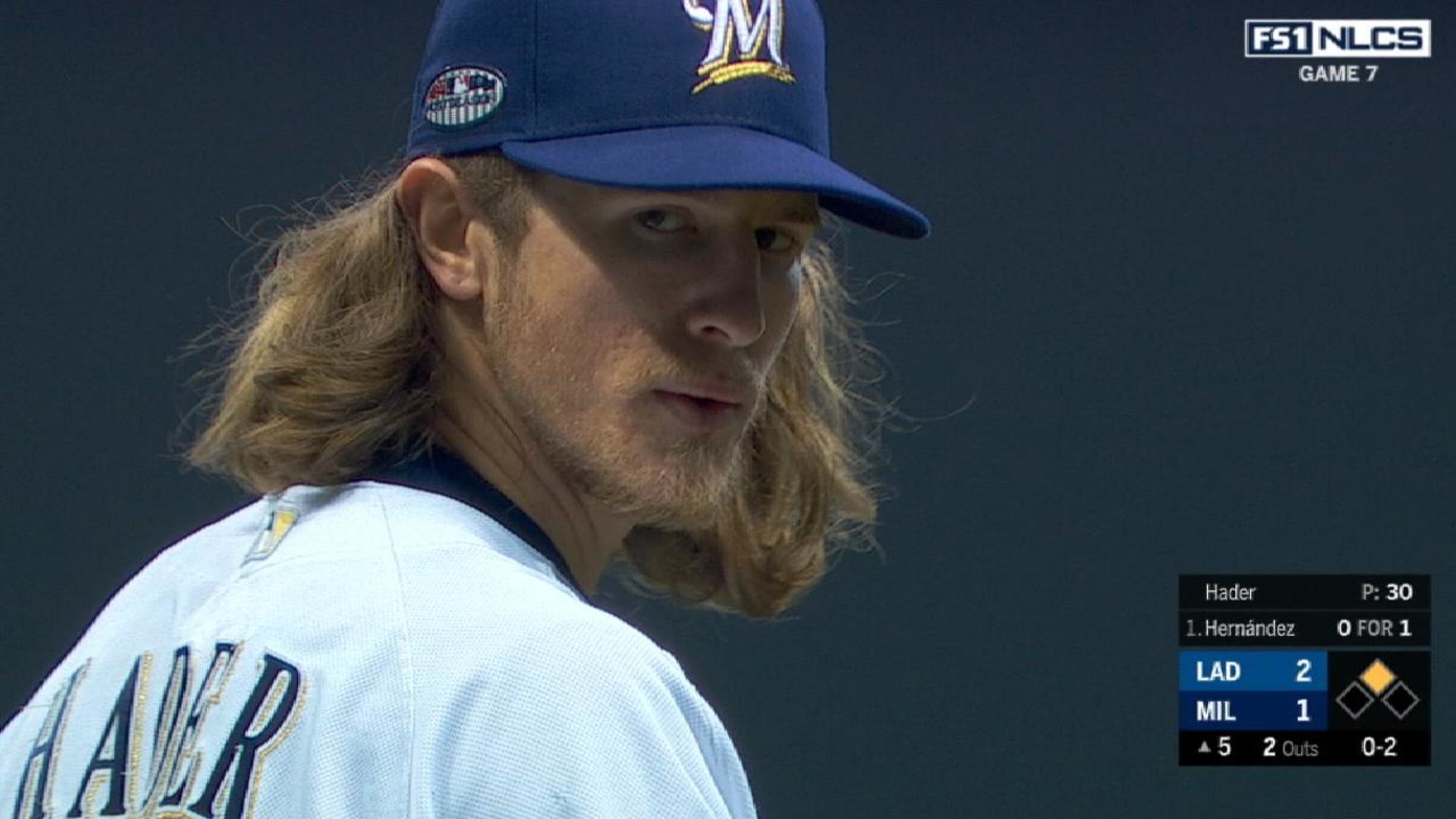 Hader strikes out 4 in Game 7