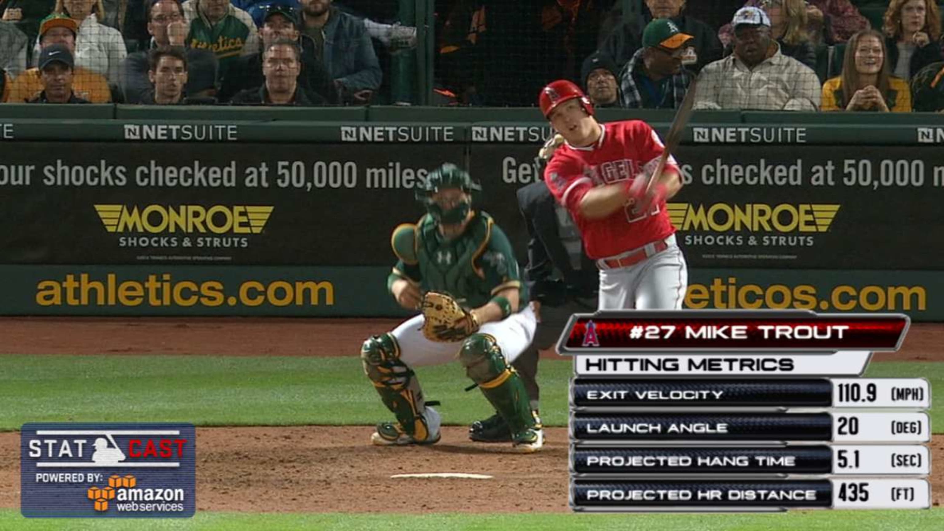 Statcast: El bambinazo de dos carreras de Trout