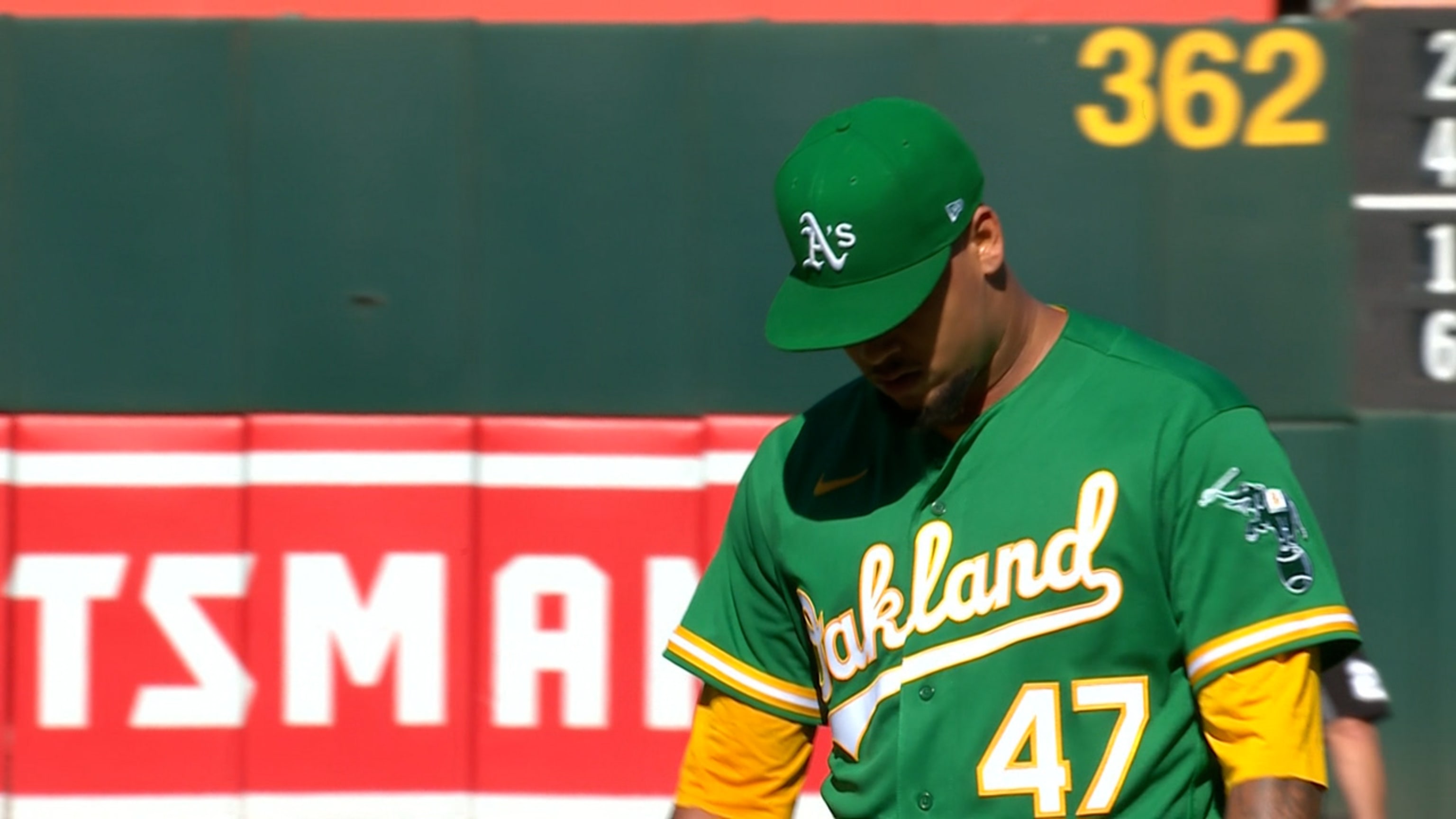 A's Frankie Montas strikes out 10 in near-complete game vs. Tigers