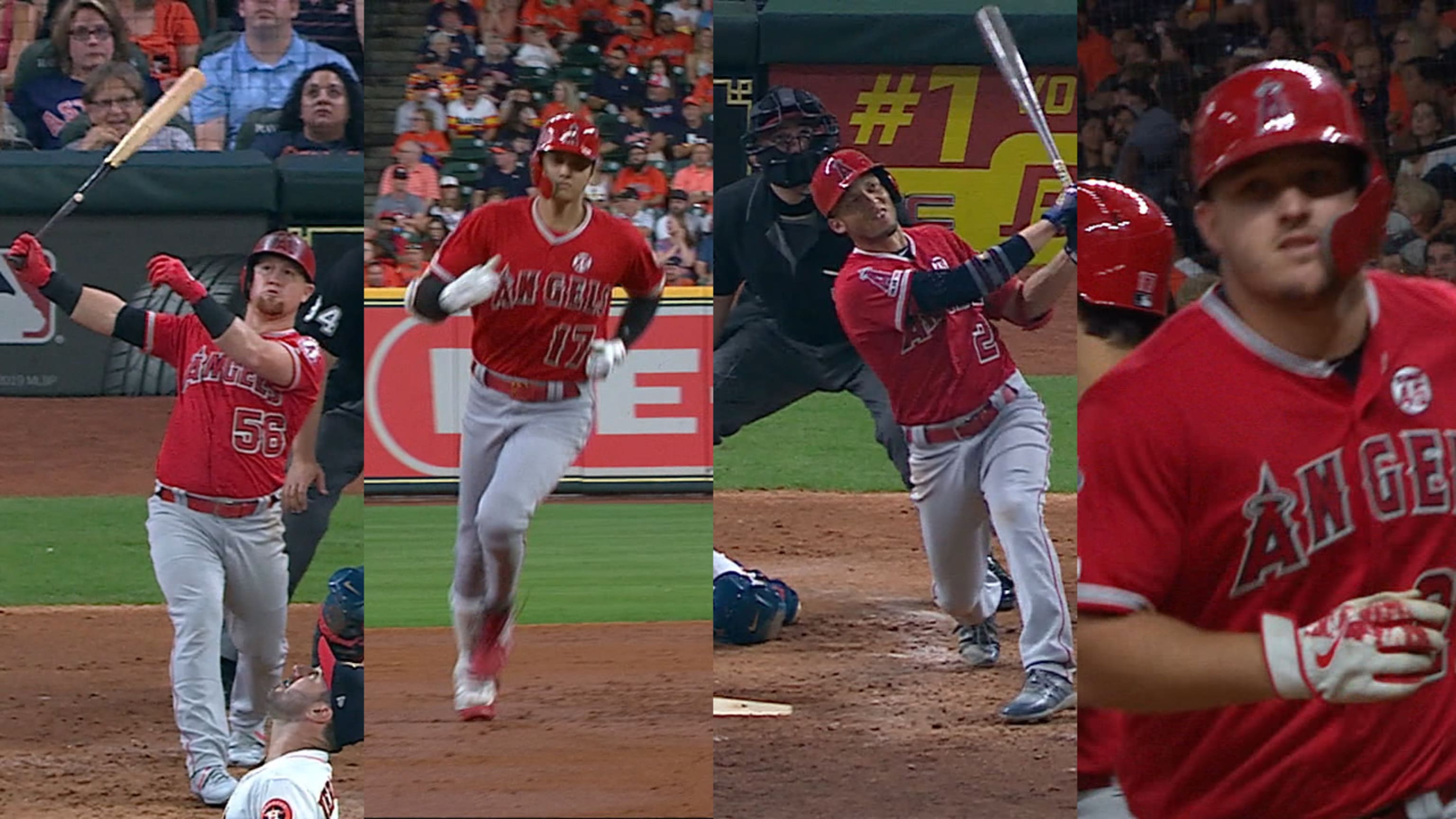 Angelinos pegan 4 HR en Houston