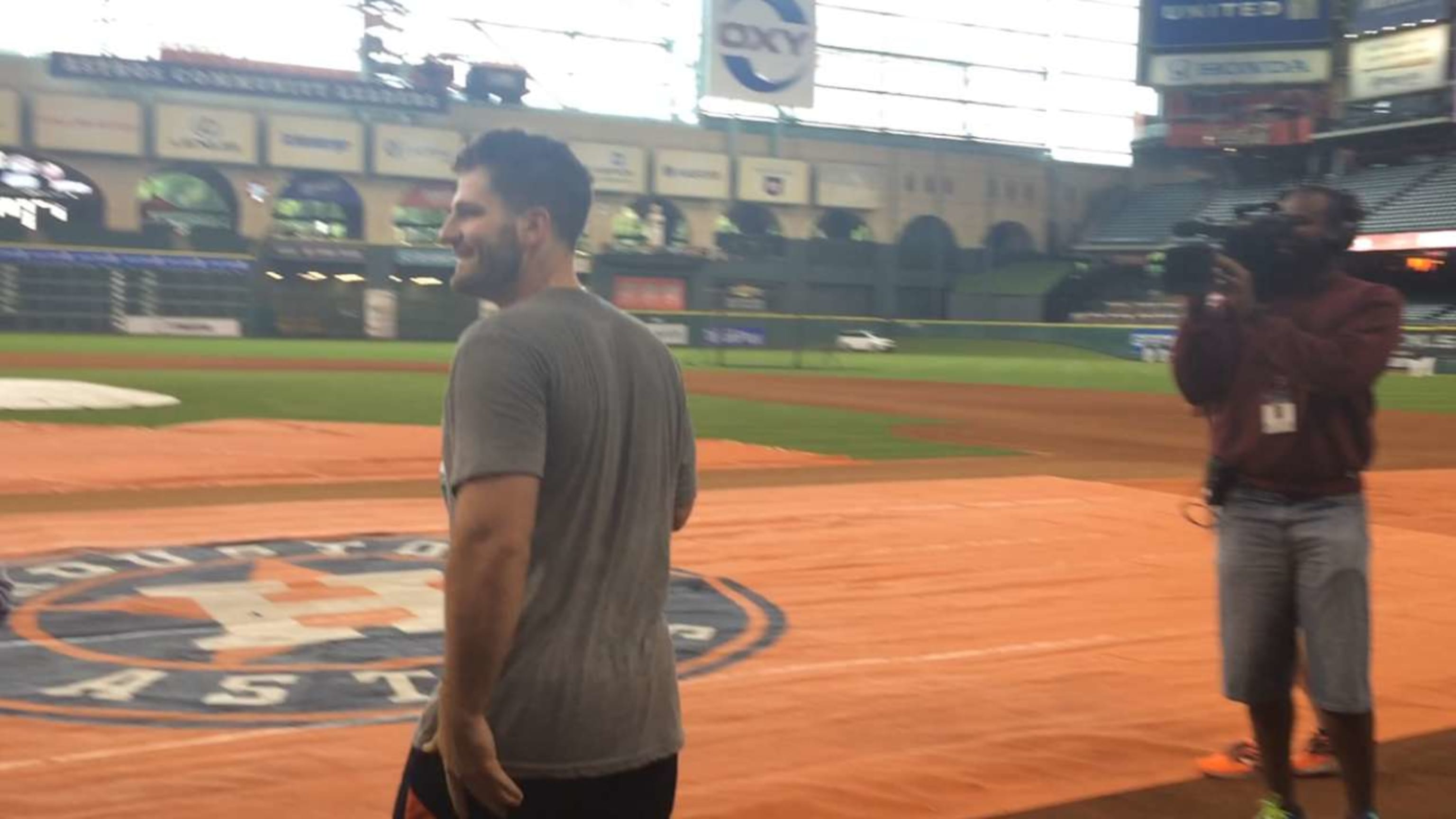 The Astros pranked Tyler White by parking his car in center field during  batting practice