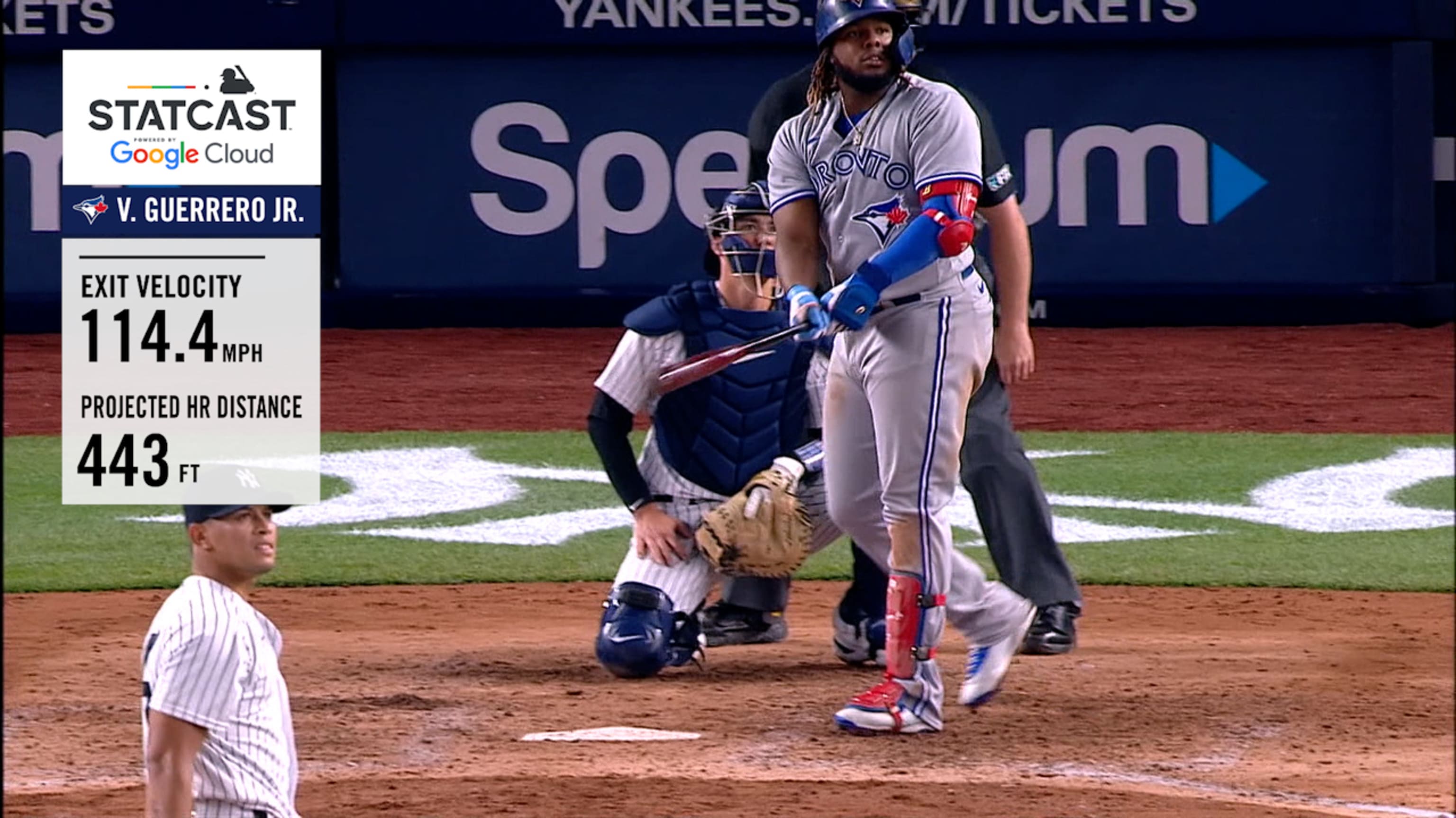 Wednesday's MLB: Vladimir Guerrero Jr. slugs 3 HRs despite gash on hand,  Blue Jays beat Yankees