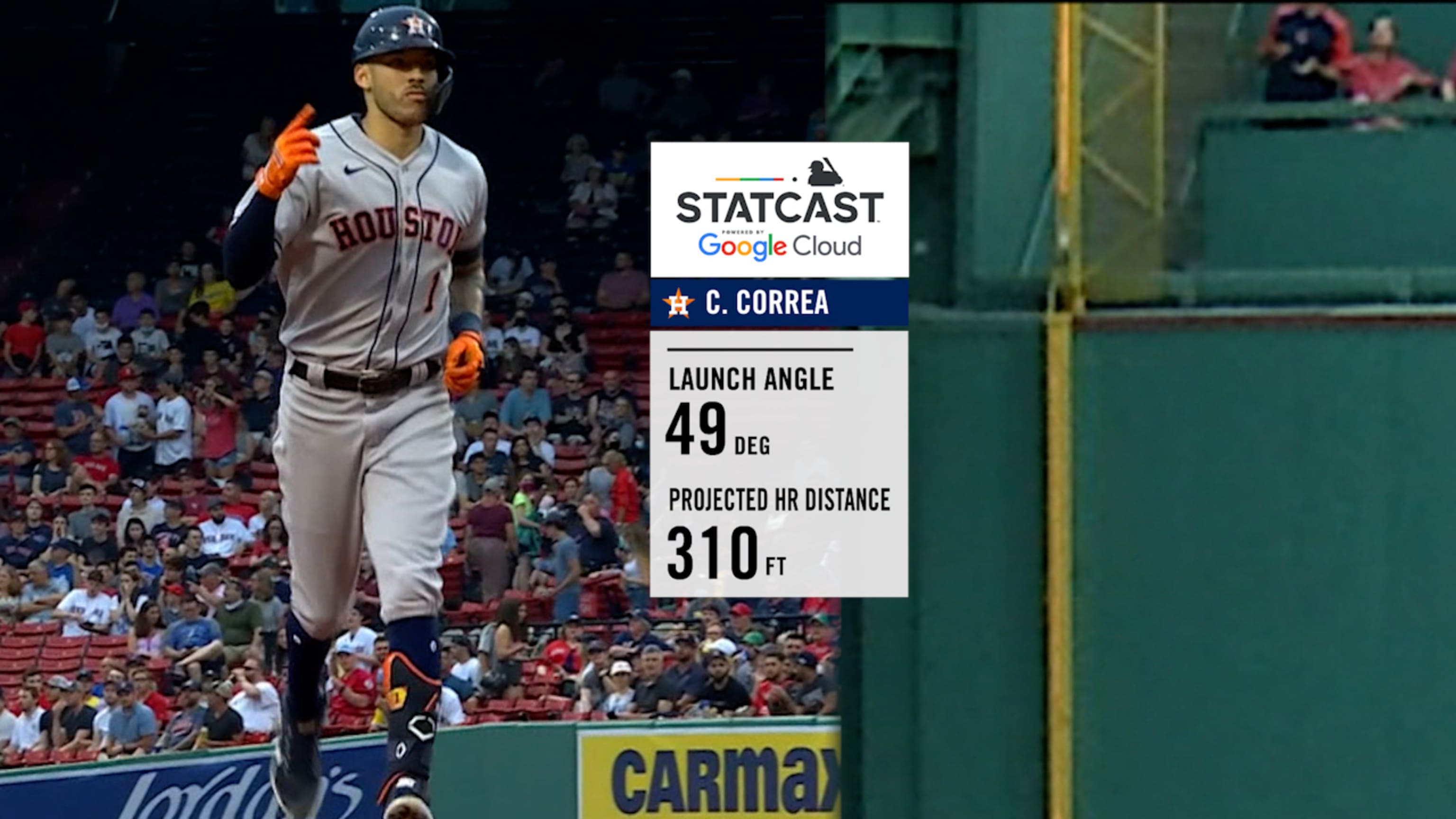 Statcast mide el HR de Correa