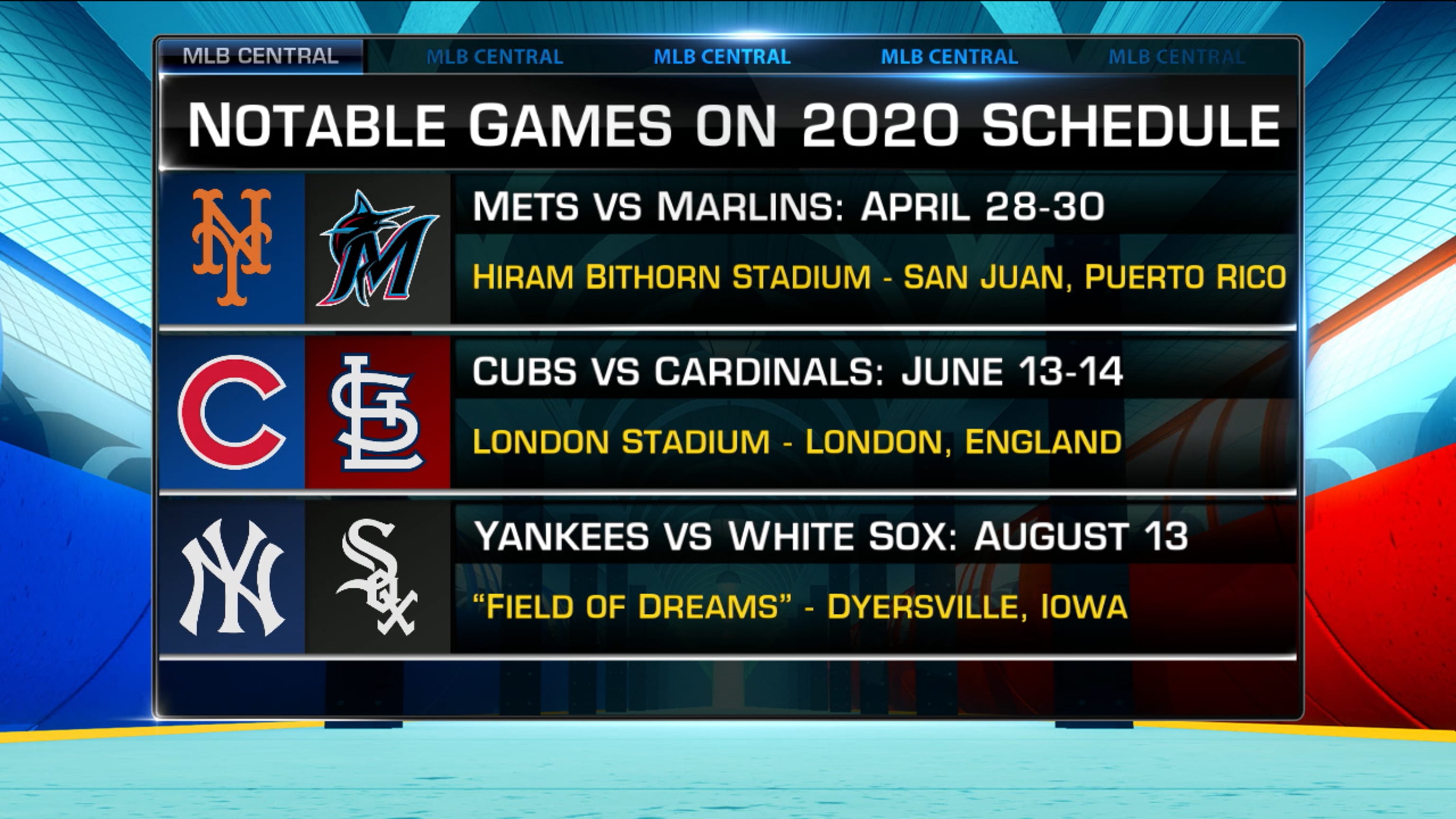 2020 Major League Baseball Schedule Released