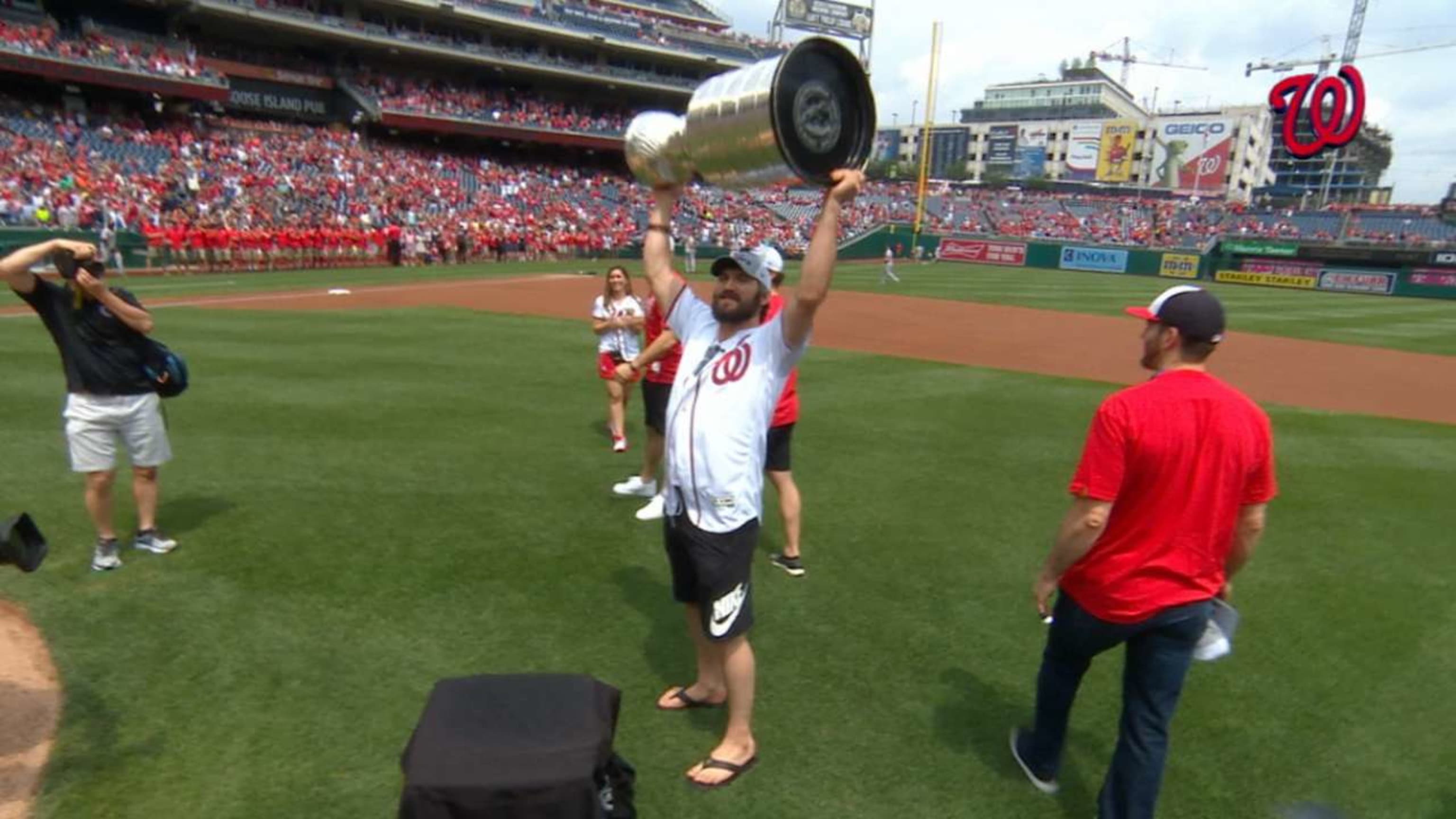 Alex Ovechkin And The Washington Capitals Celebrated Their Stanley Cup With The Nationals Mlb Com