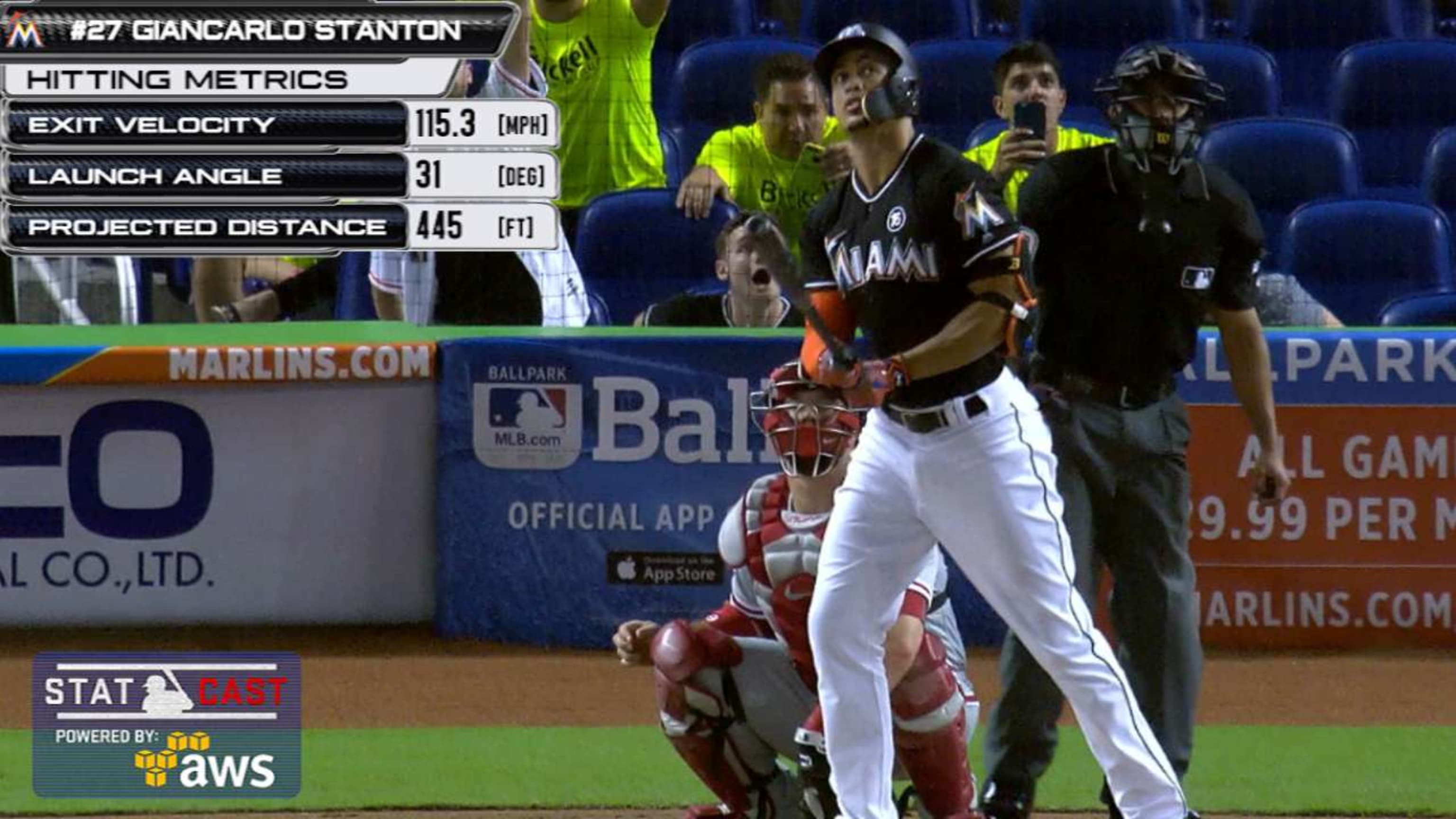 Stanton makes history for Marlins