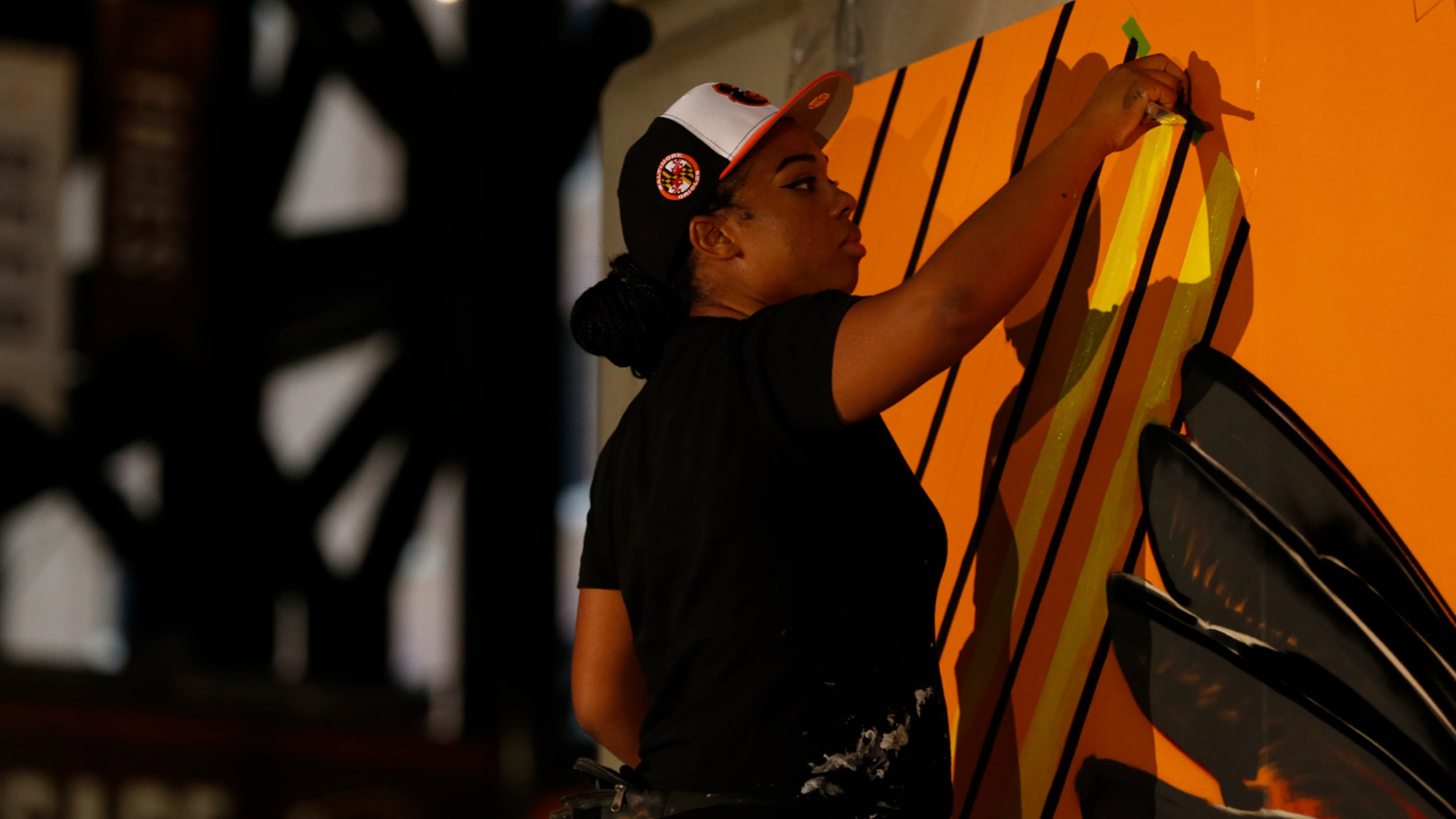 Oriole Park At Camden Yards Blueprint Mural - Murals Your Way