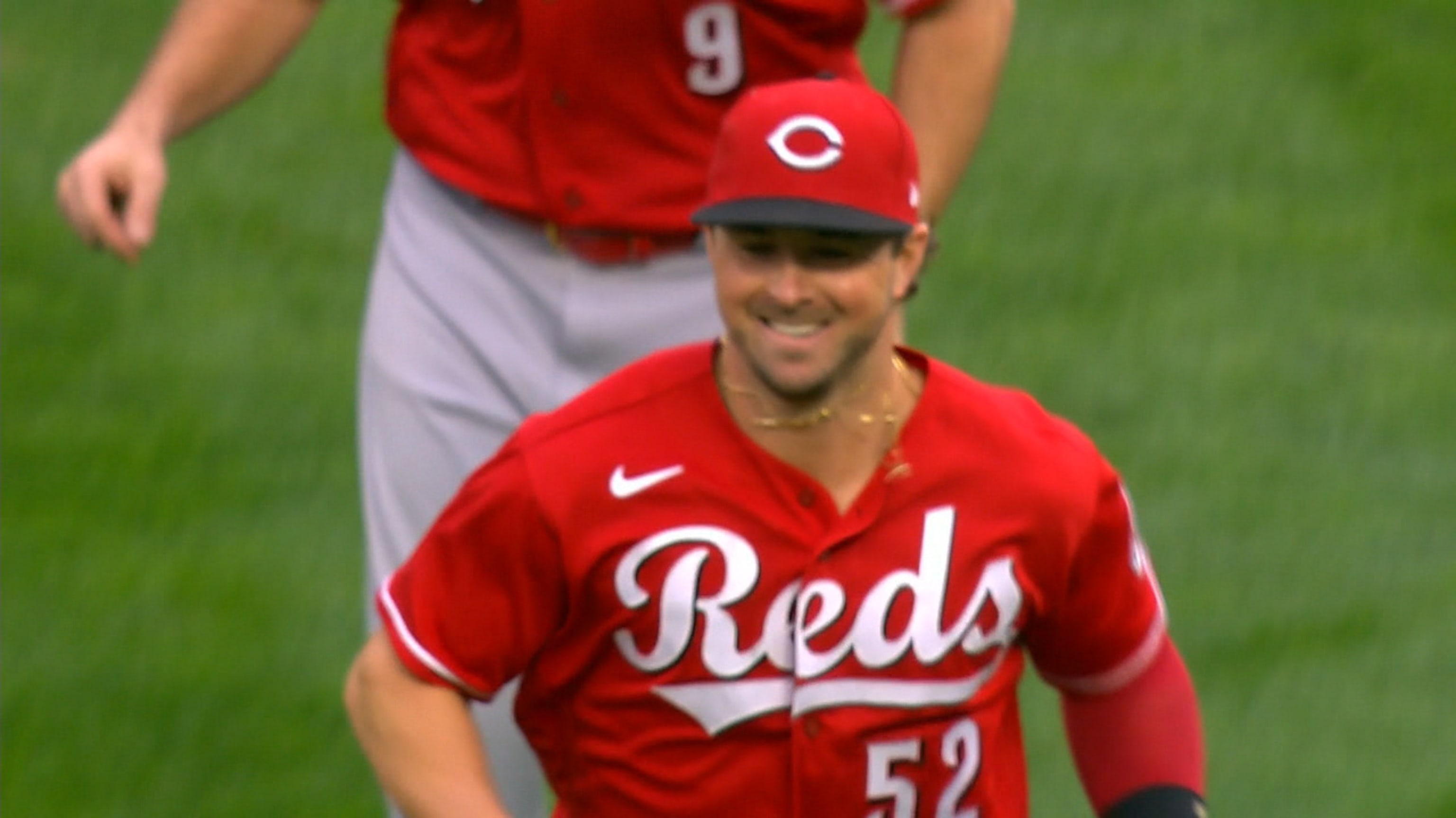 Michael Lorenzen -- 1961 Throwback Jersey -- Cardinals vs. Reds on