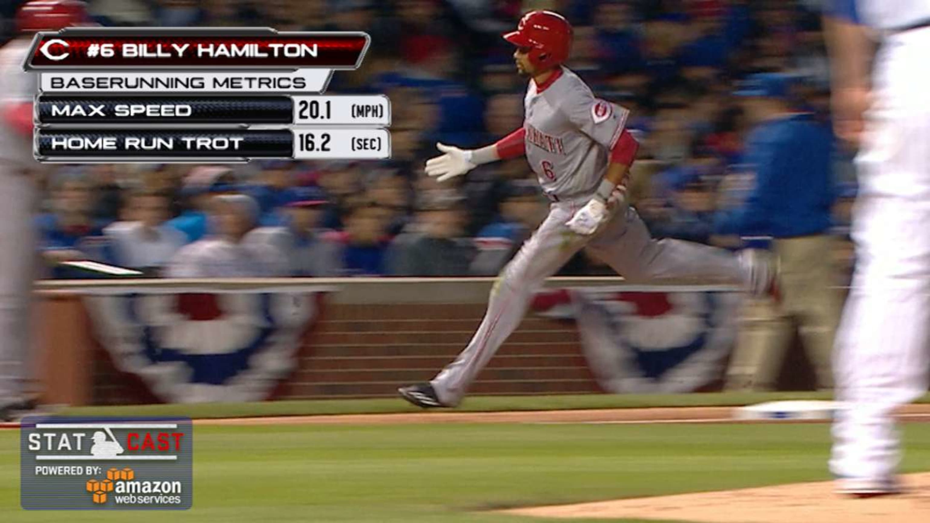 Billy Hamilton recorded the fastest home run trot in Statcast