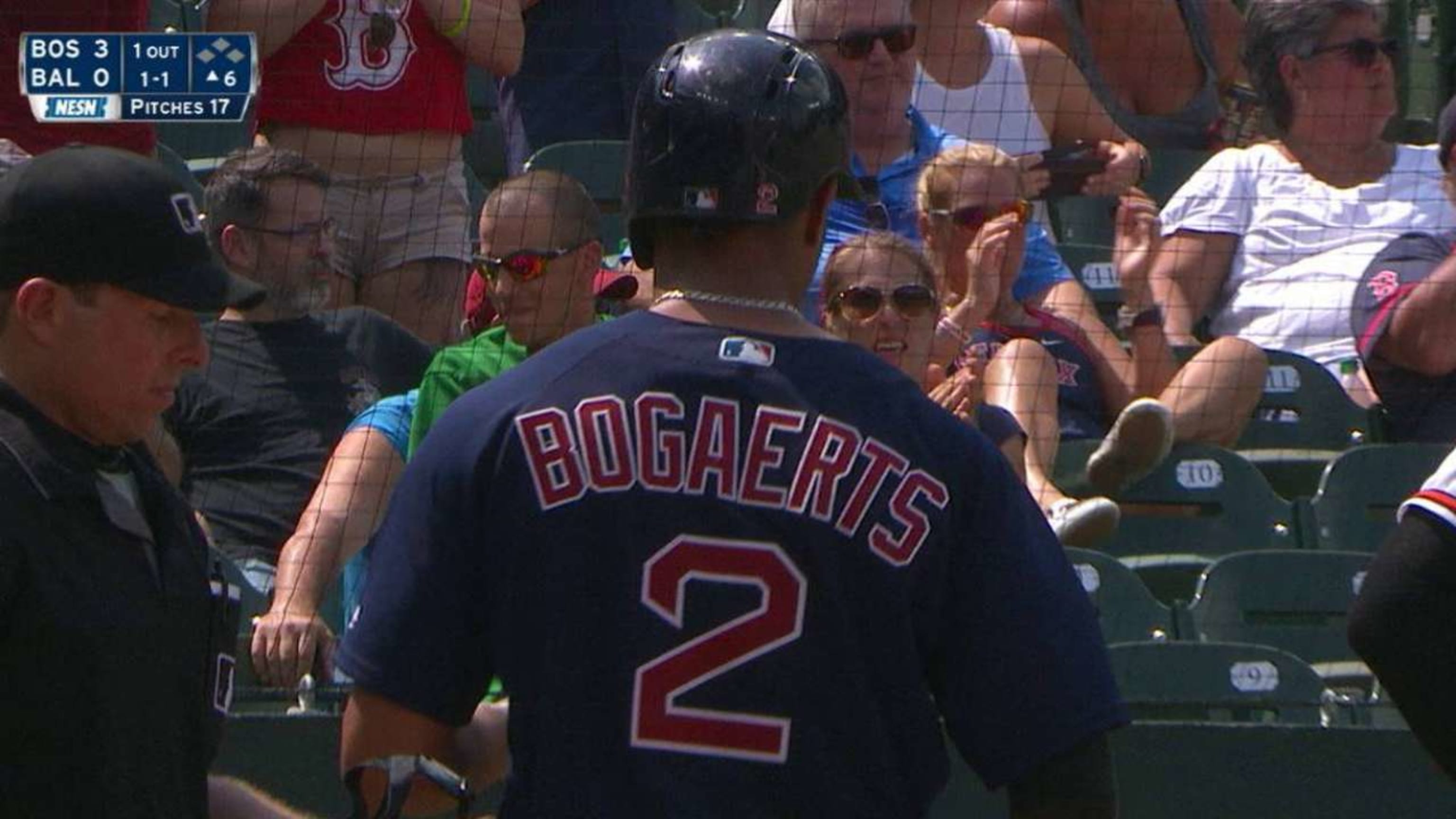 Bogaerts steals third, scores