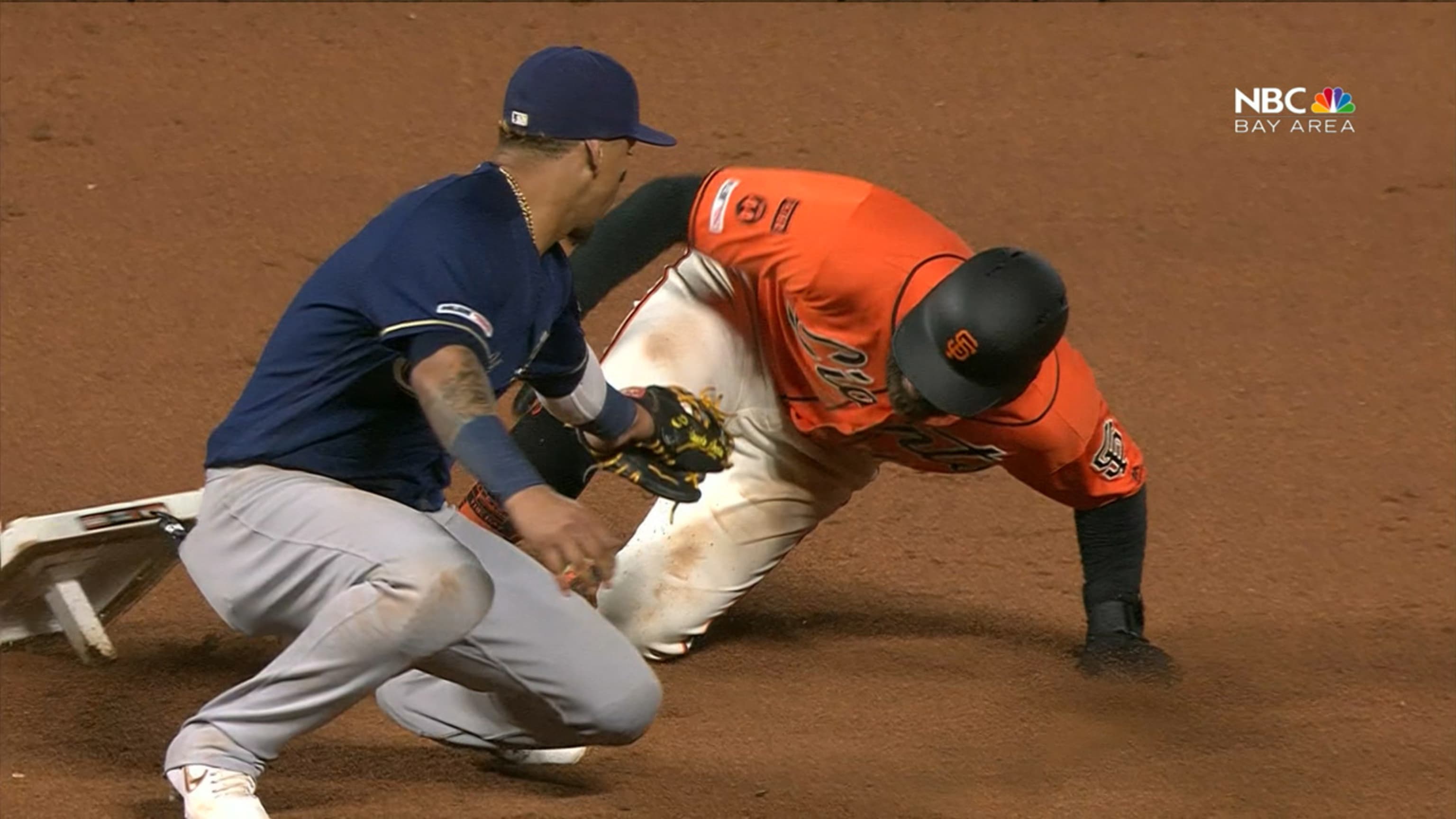 June 14, 2019: San Francisco Giants first baseman Pablo Sandoval (48) heads  to first base, during a MLB game between the Milwaukee Brewers and the San  Francisco Giants at Oracle Park in