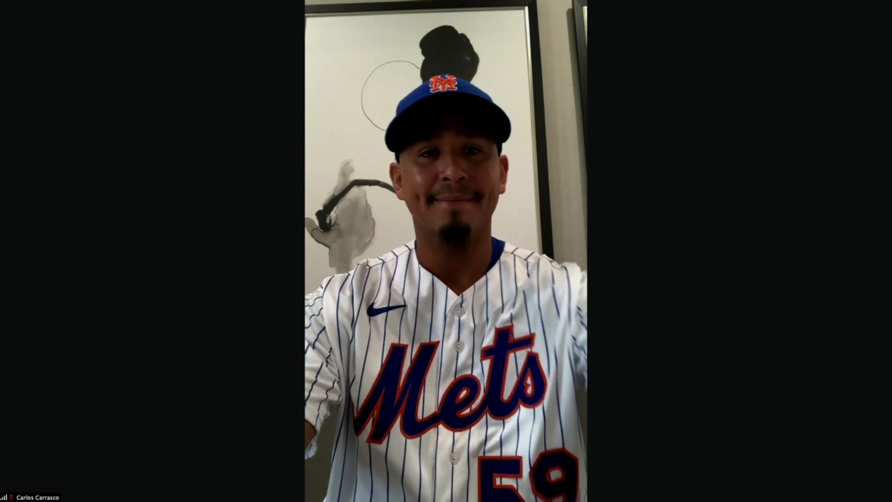 Carlos Carrasco introduced by Mets