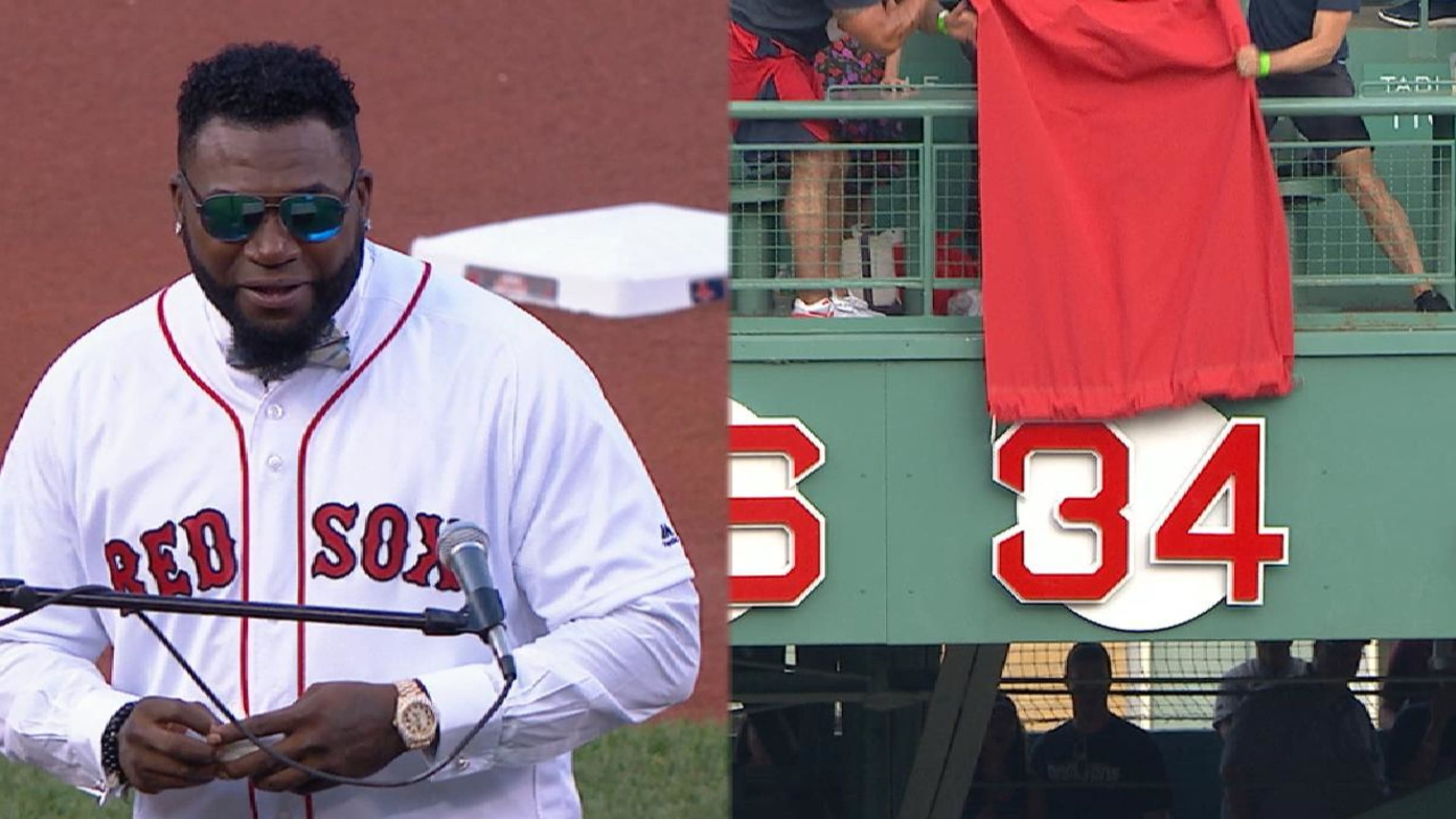 David Ortiz's No. 34 is retired - The Boston Globe