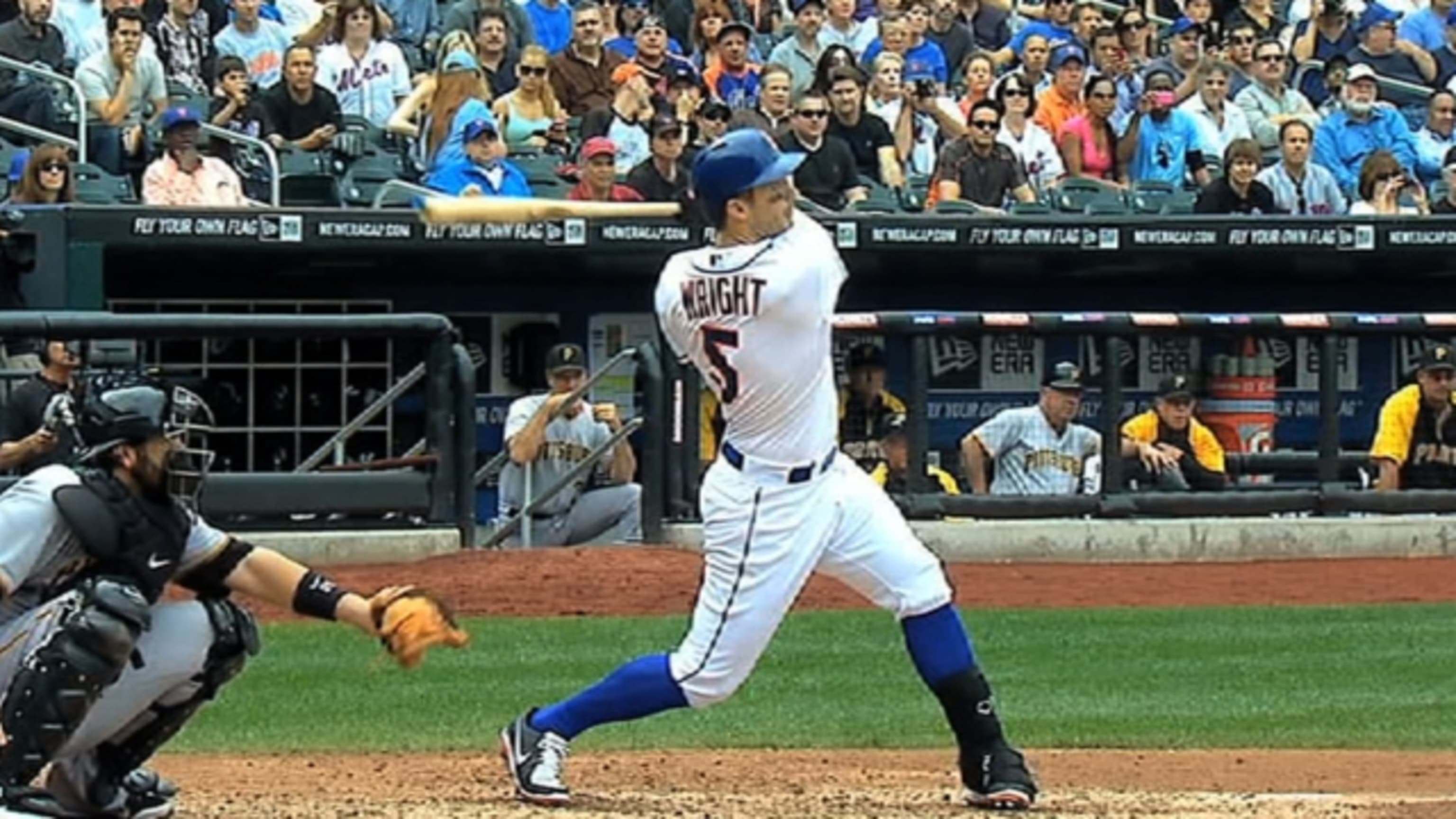 New York Mets - David Wright - First Home Run - MLB Batting Photo