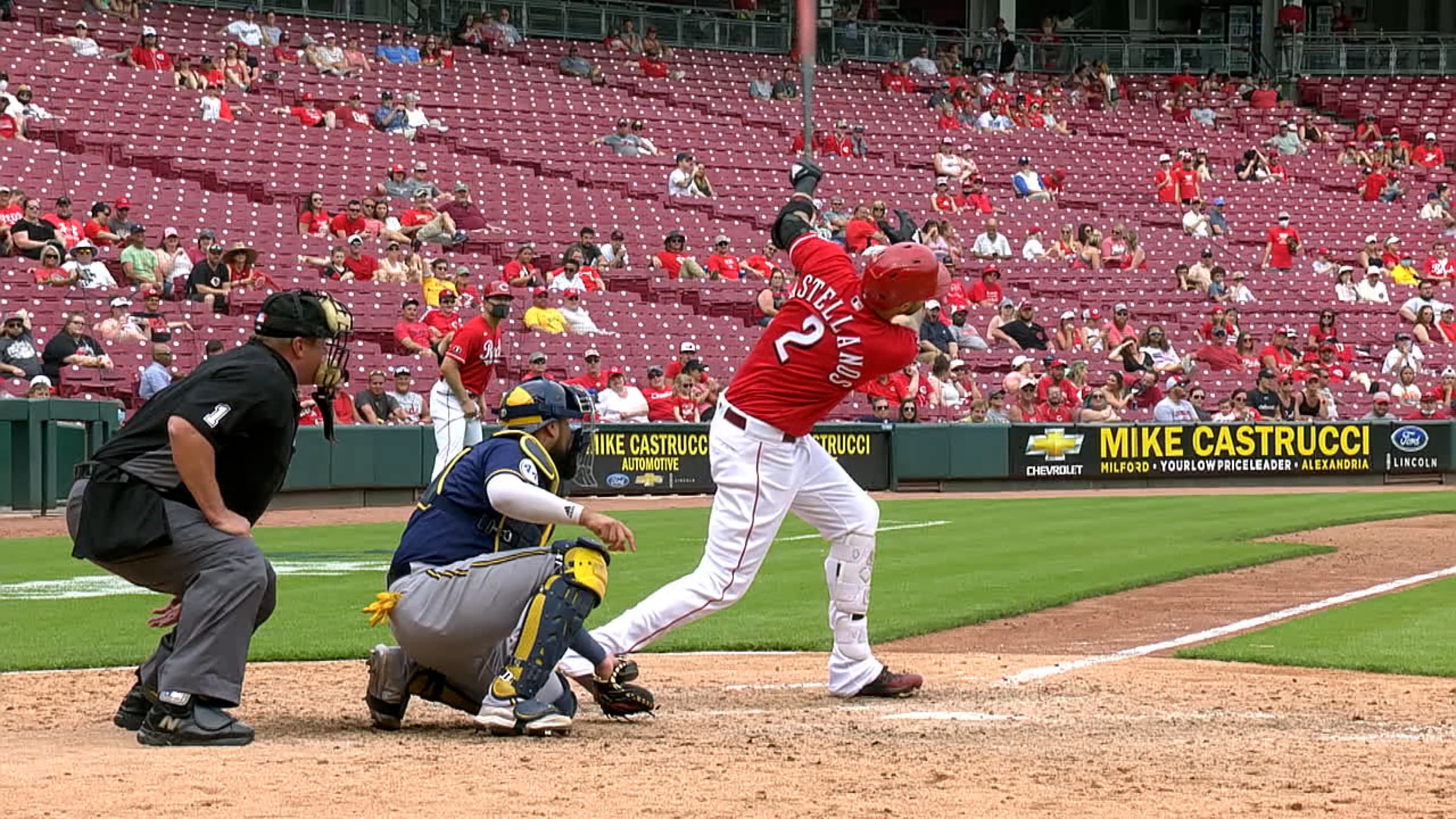 Winker's season so far for the Cincinnati Reds: Cold, hot, very cold