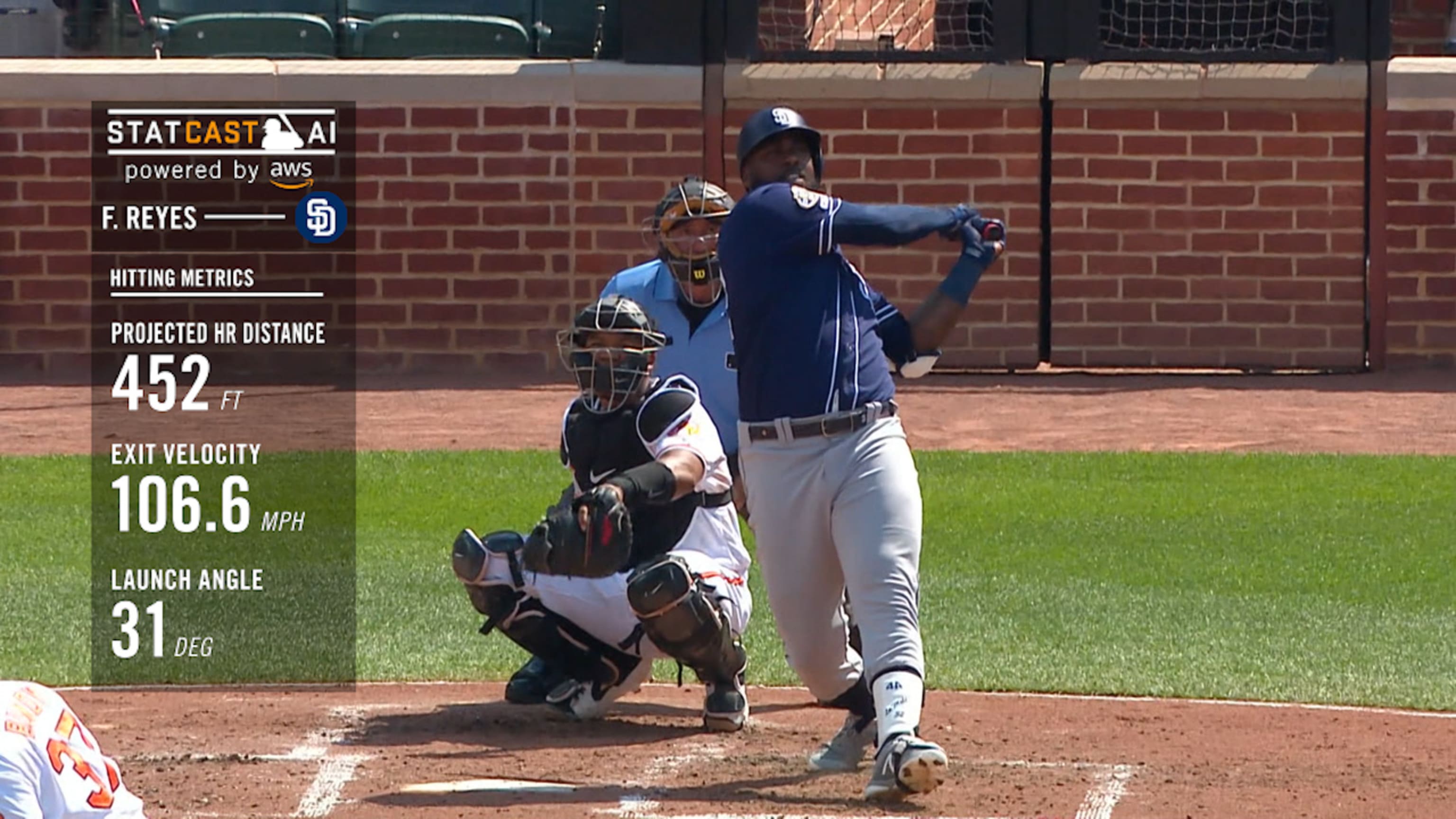 Statcast: Reyes la bota a 452 pies
