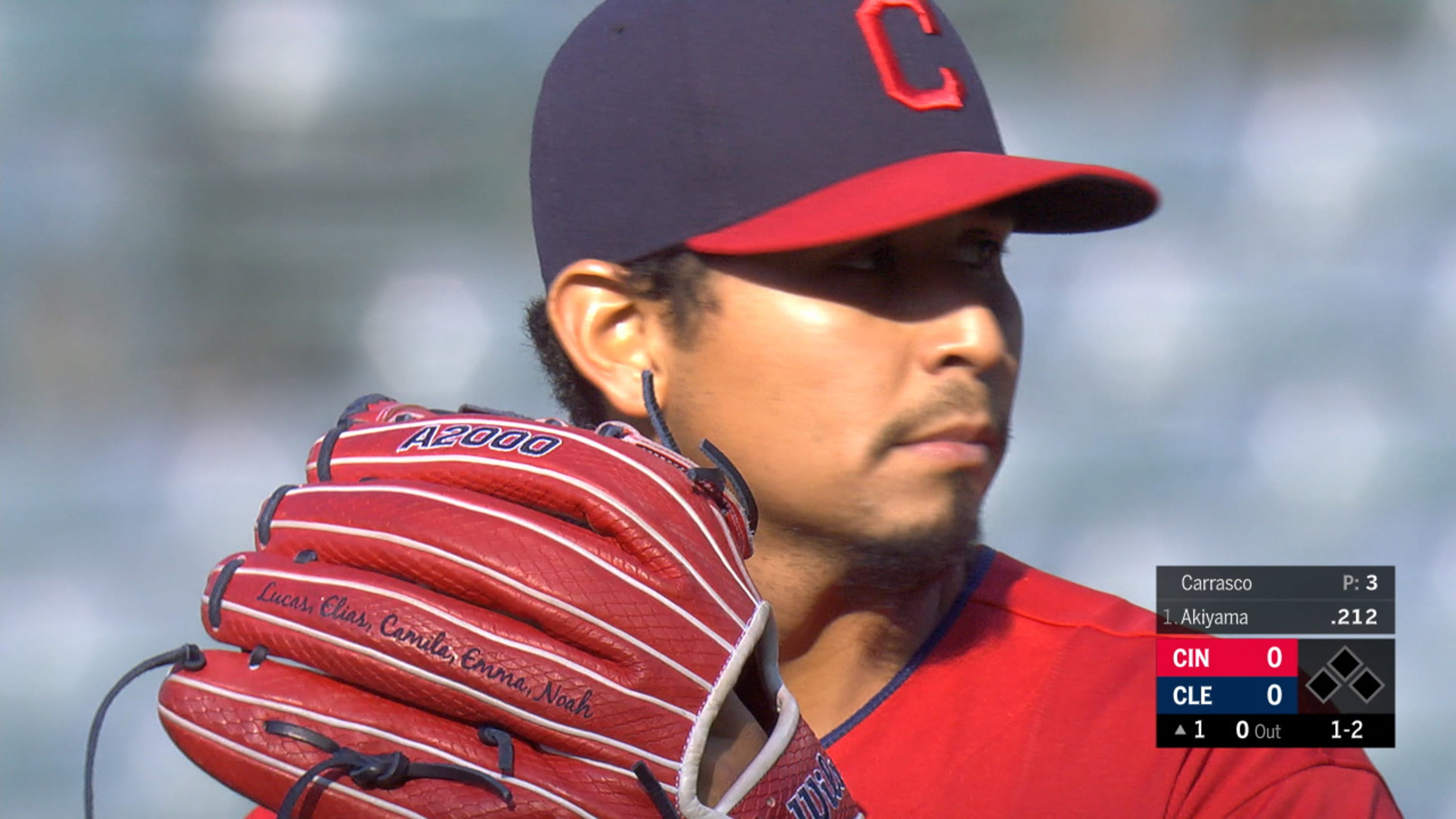 Carlos Carrasco propina 8 ponches