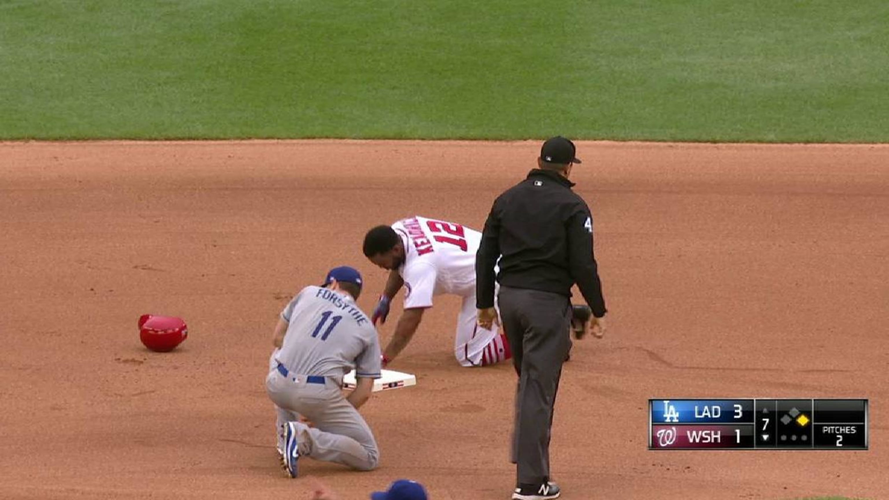 Pederson throws out Kendrick