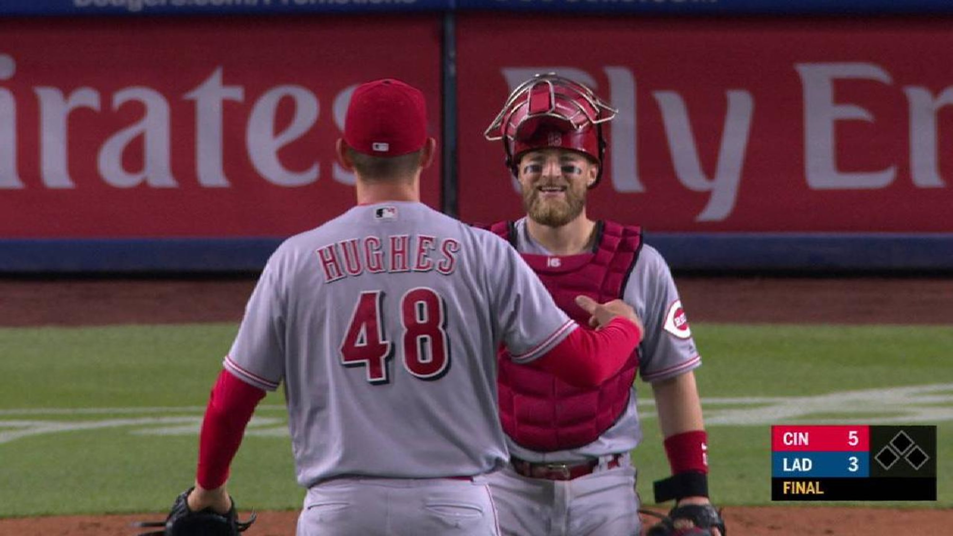 Hughes earns five-out save