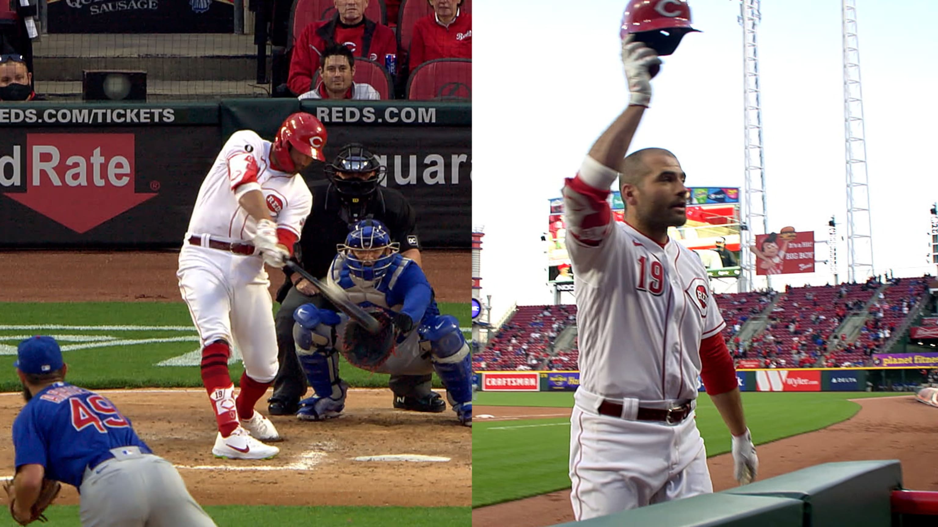 Joey Votto Scores a Home Run for the Cincinnati Reds on His