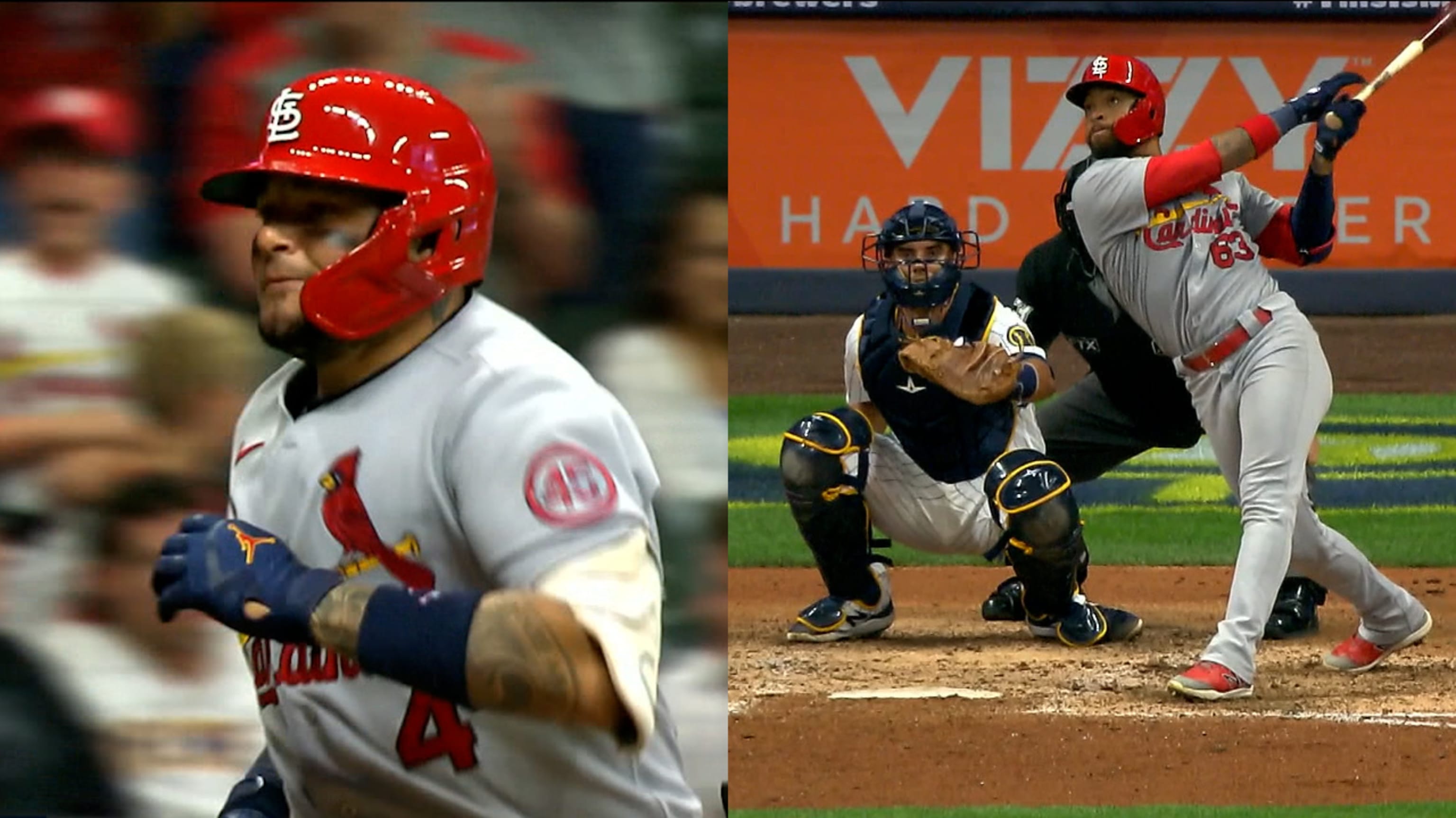 Yadier Molina gives Adam Wainwright early run support in Game 2 (Video)