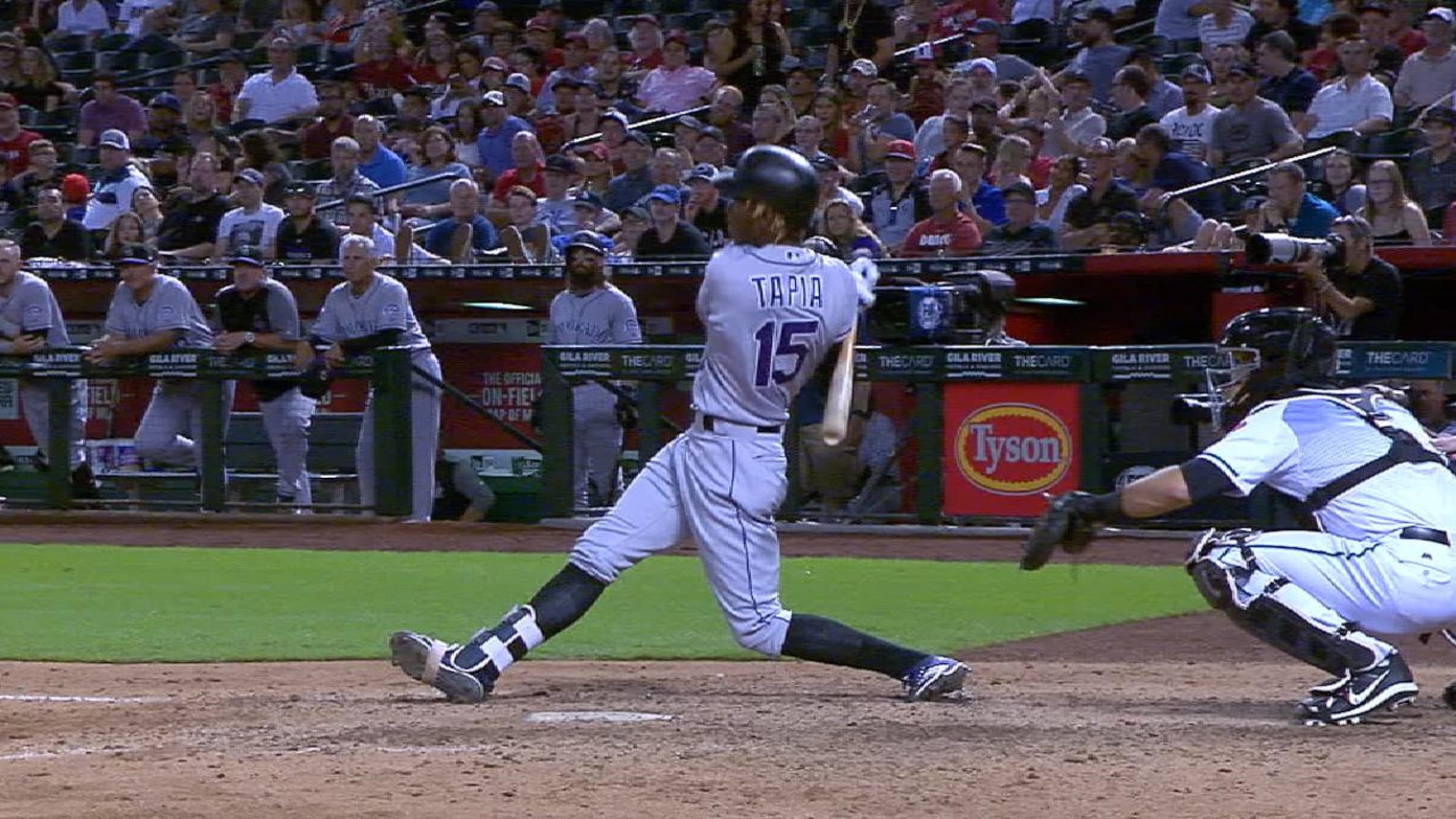 Colorado Rockies outfielder Raimel Tapia (7) during game against