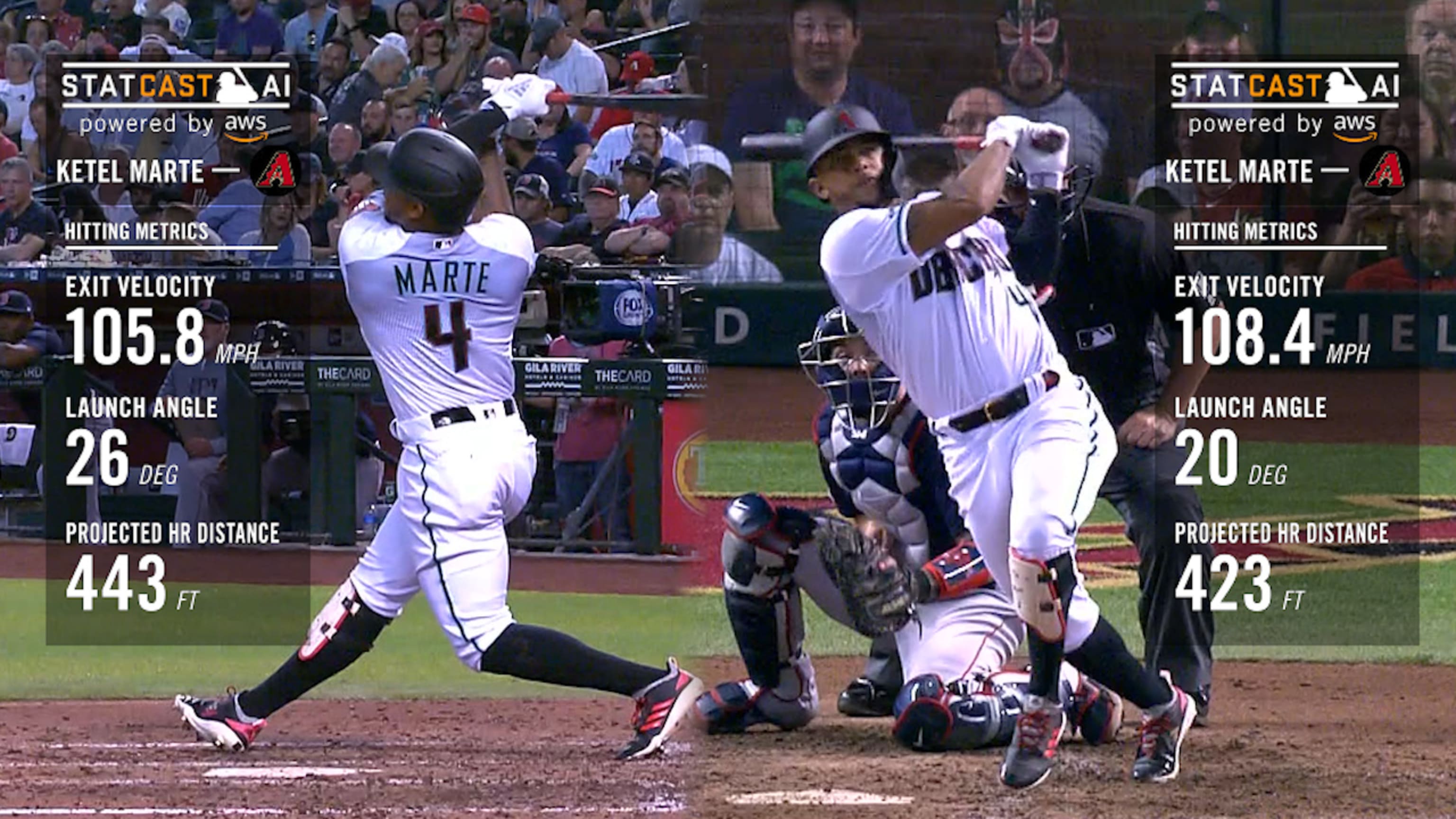 Statcast: 2 largos jonrones de Marte